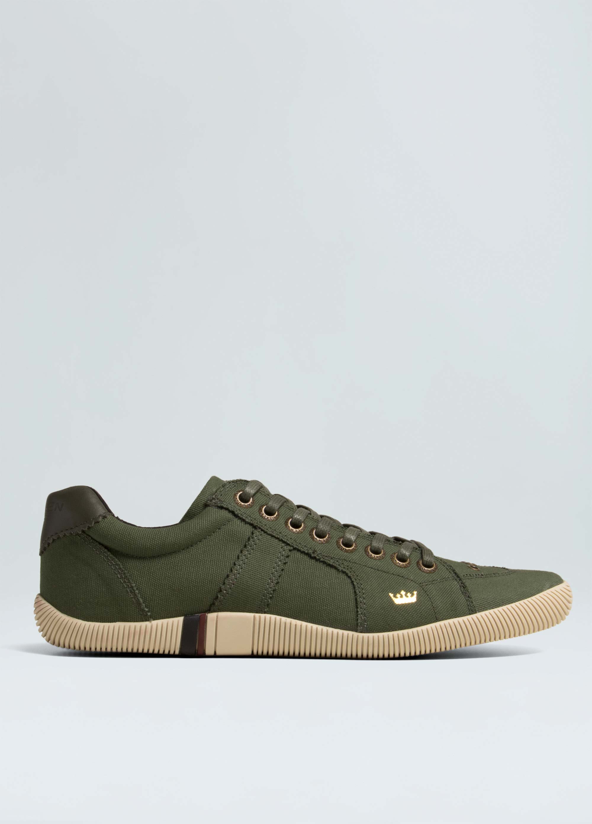Mens riva mochrome canvas sneakers