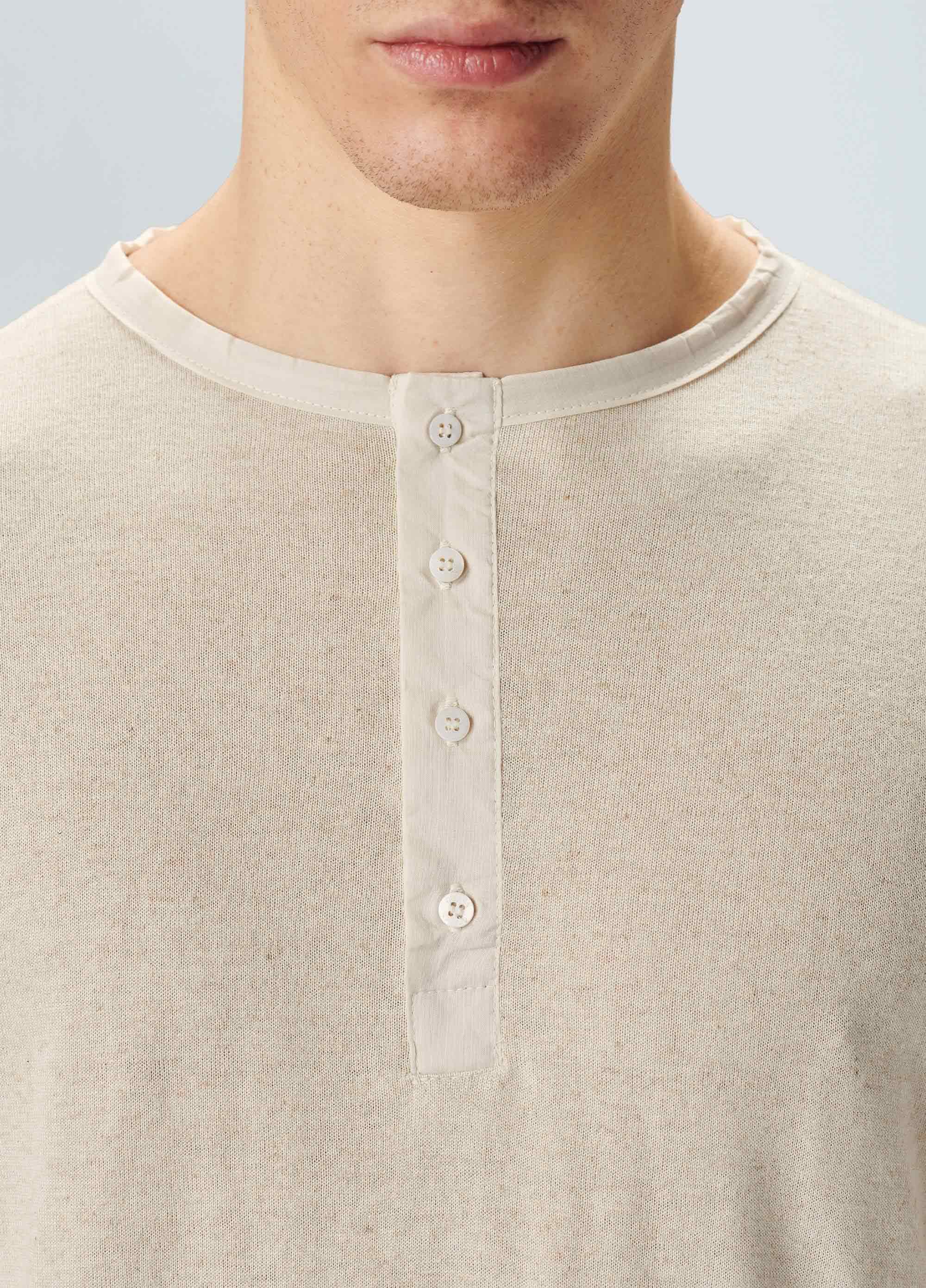 Linen yoke kura shirt