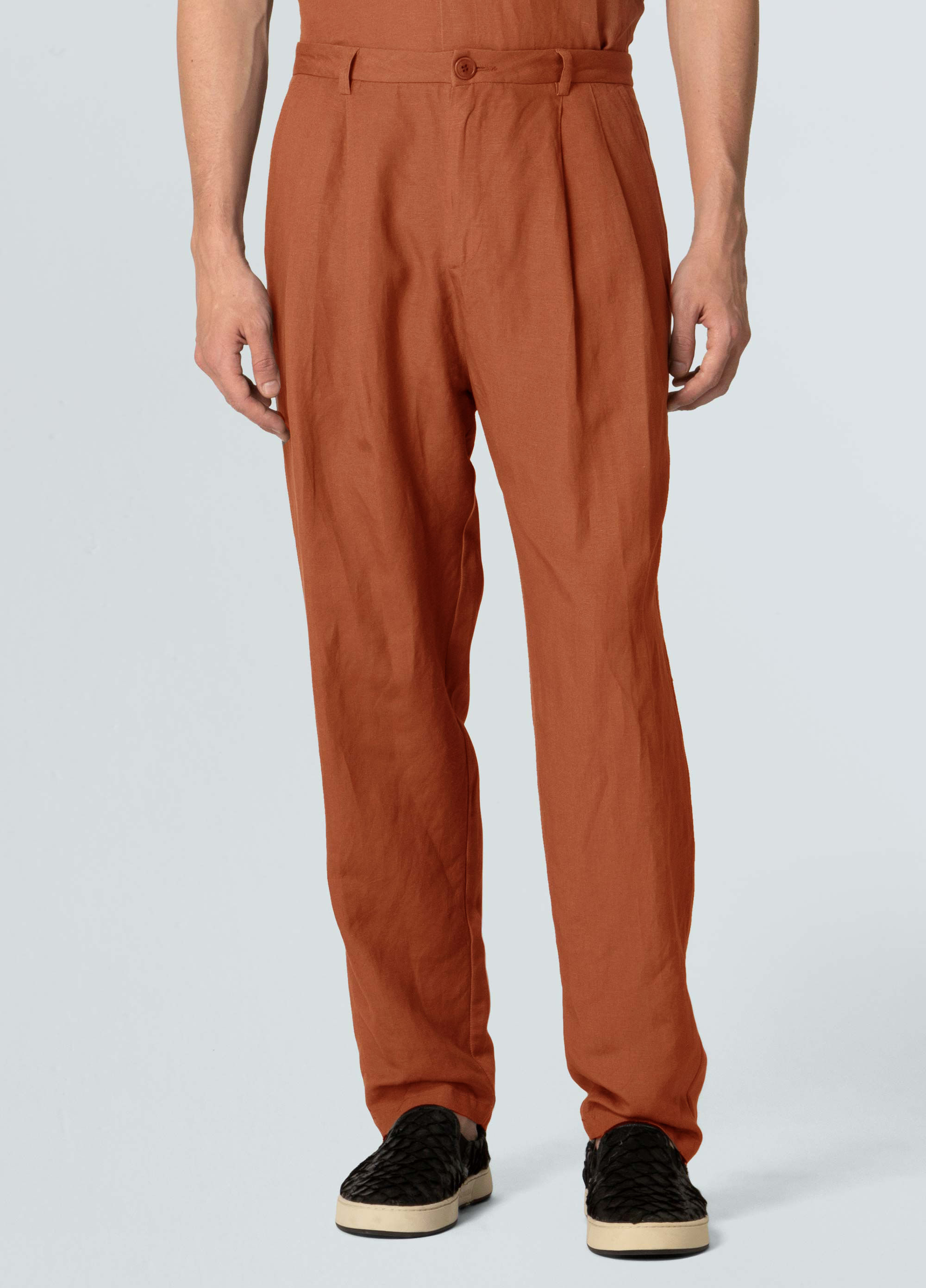 Mens britt fluid linen pants