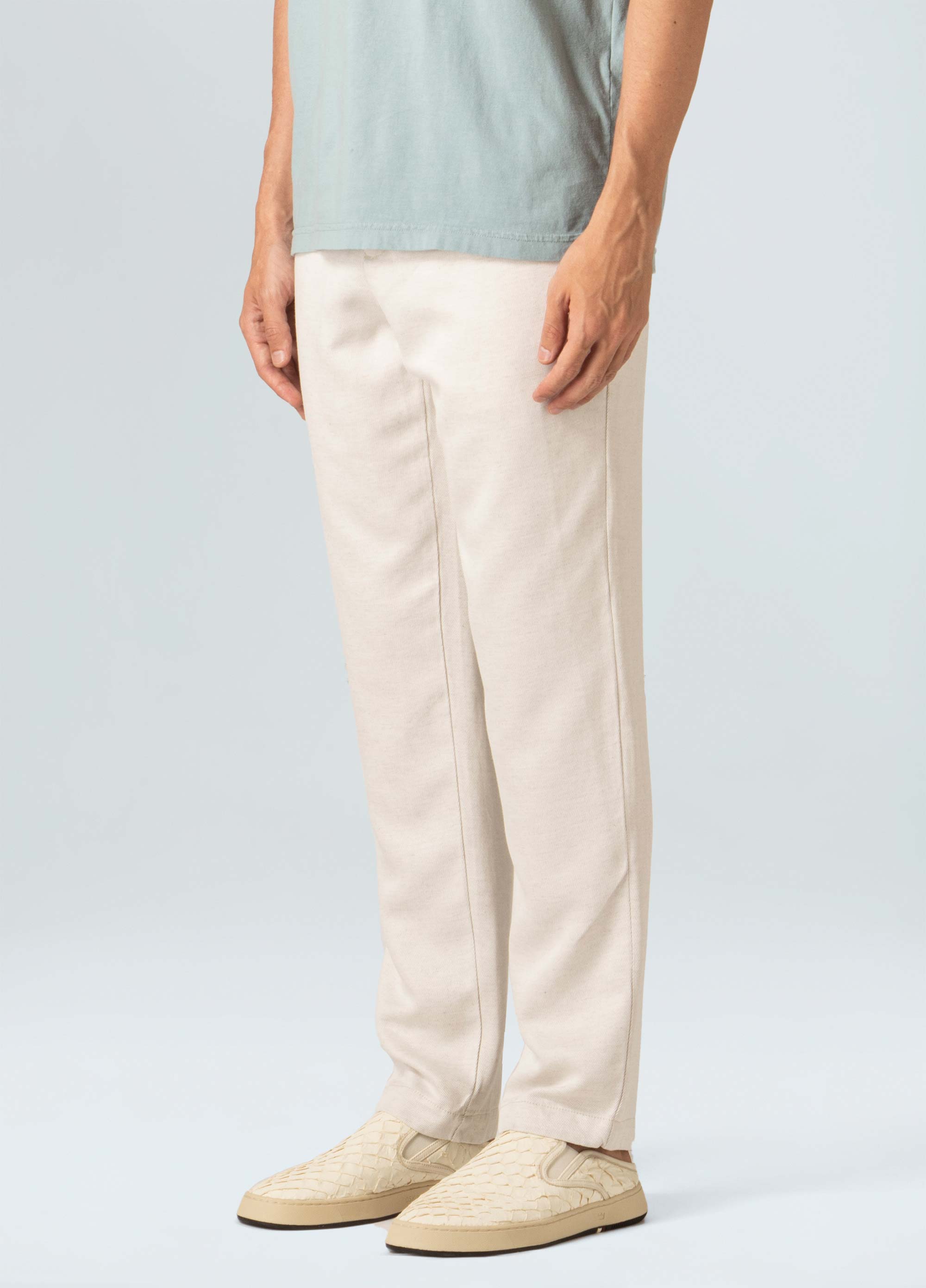 Mens rustic twill tapered pants