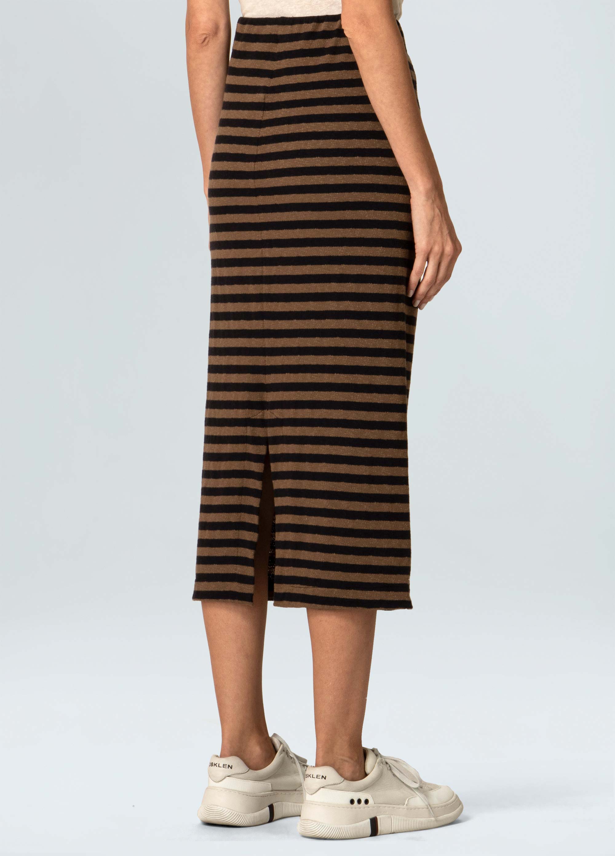 Womens donnie stripes rusty fitted skirt