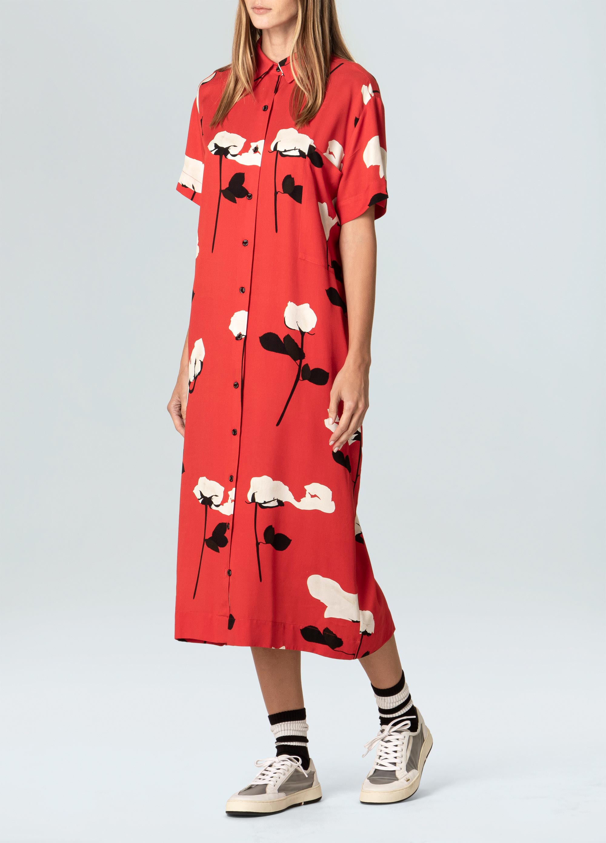Rose glitch off chemise
