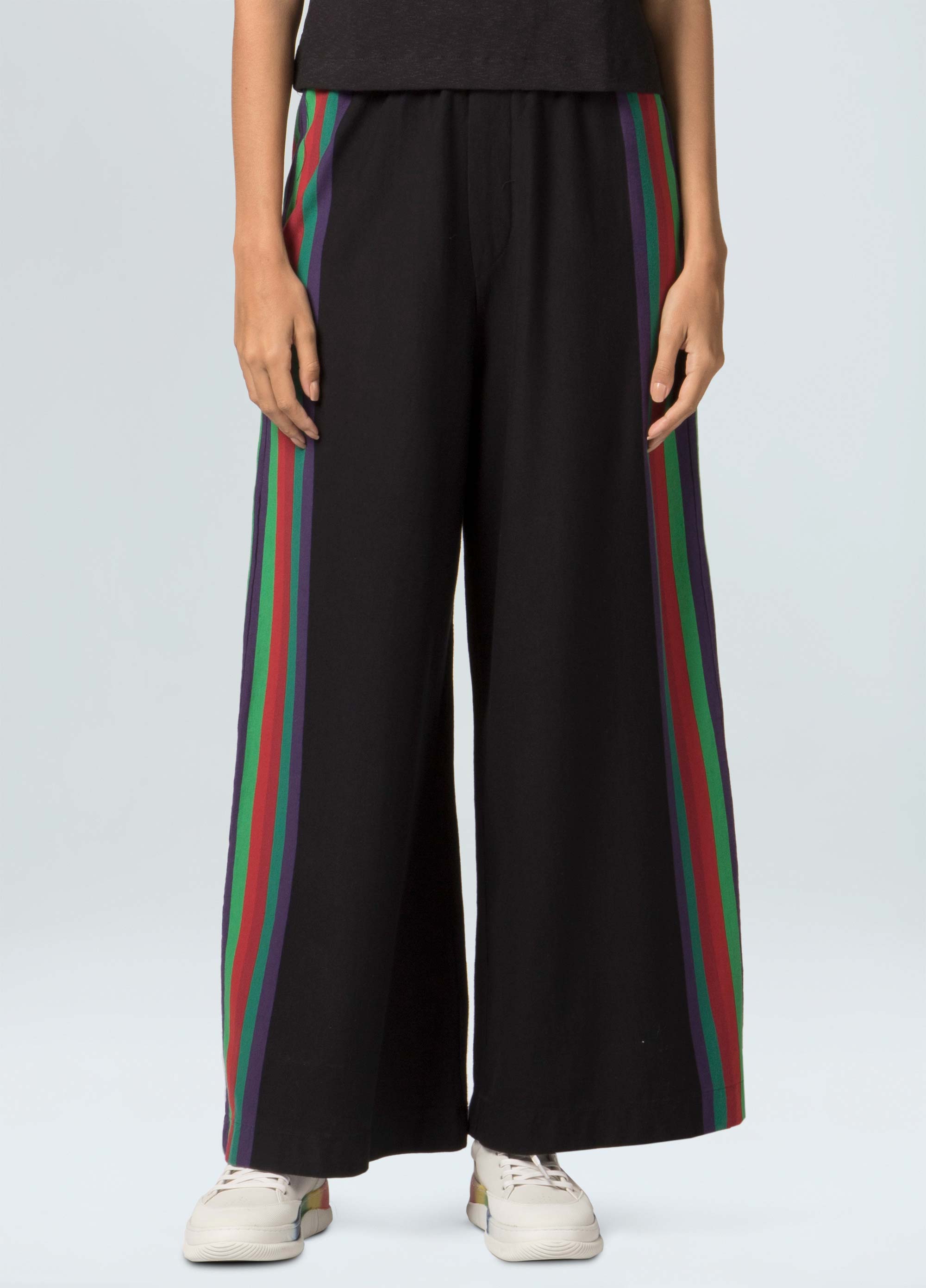 Womens color stripes pants