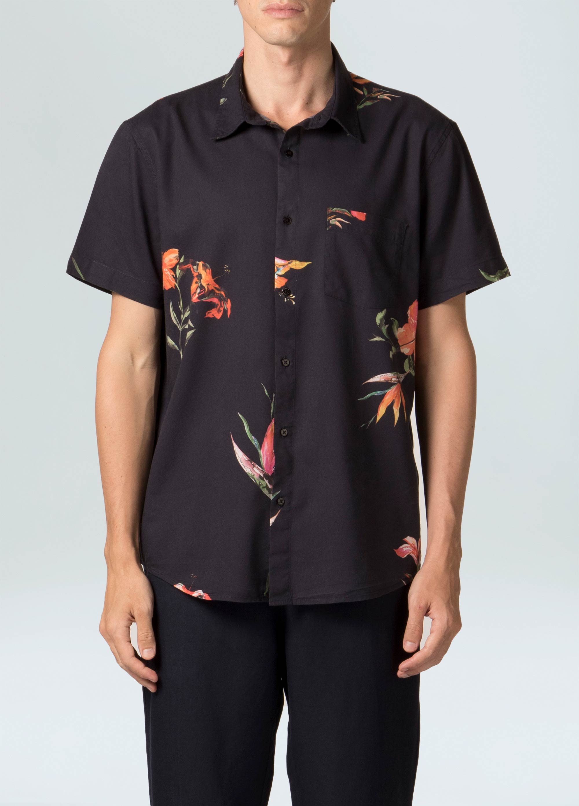 Mens hibiscus shirt (ss)