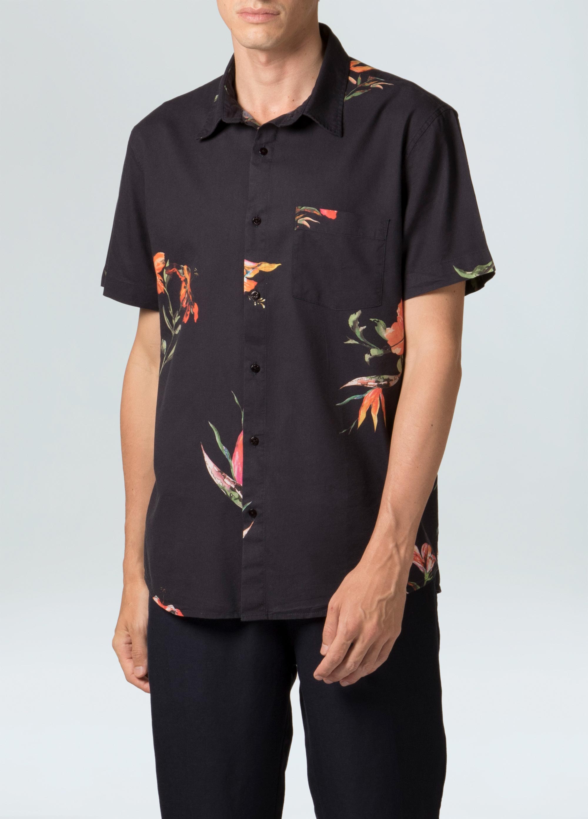Mens hibiscus shirt (ss)