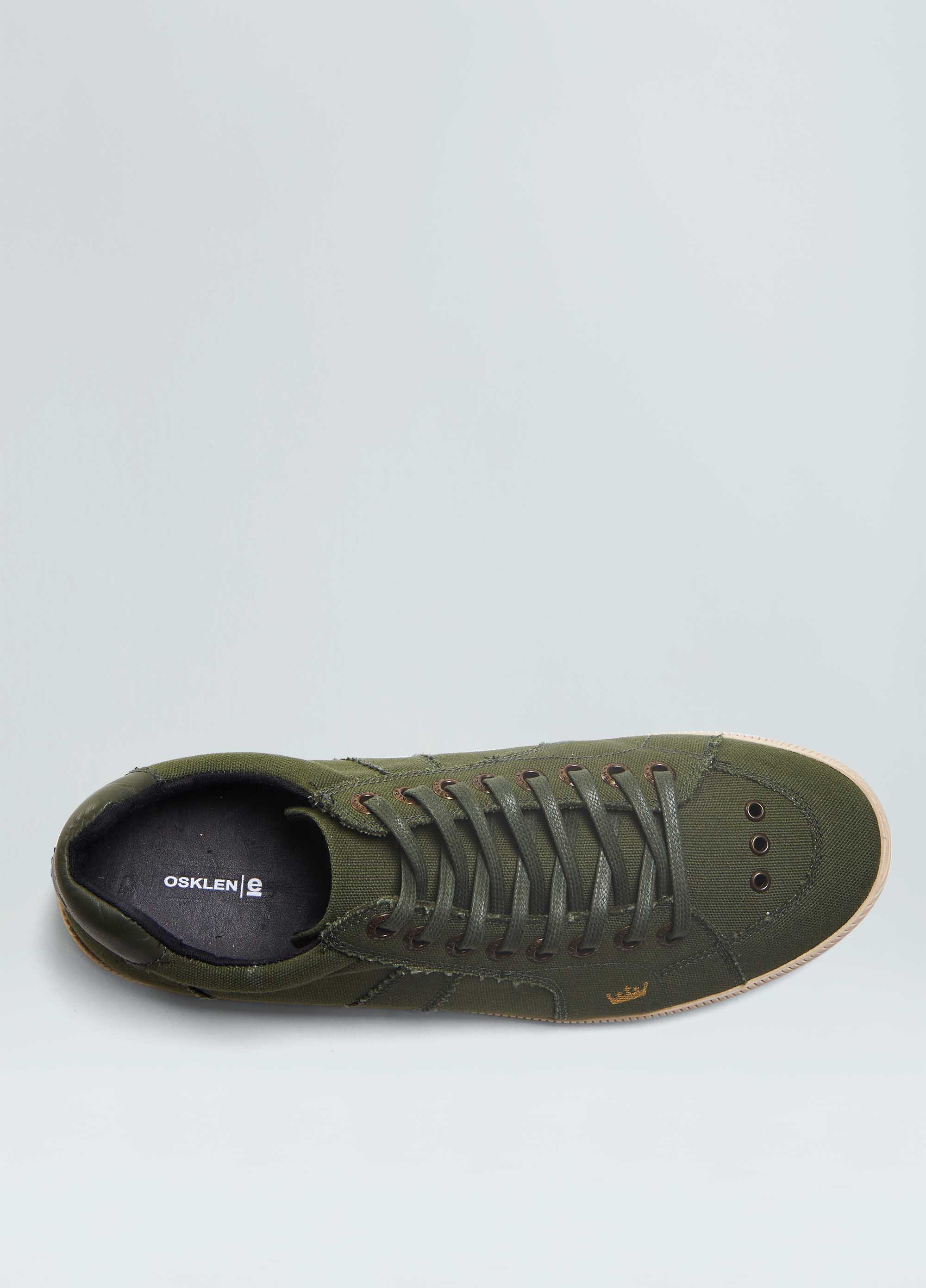 Osklen men monochrome canvas riva sneakers