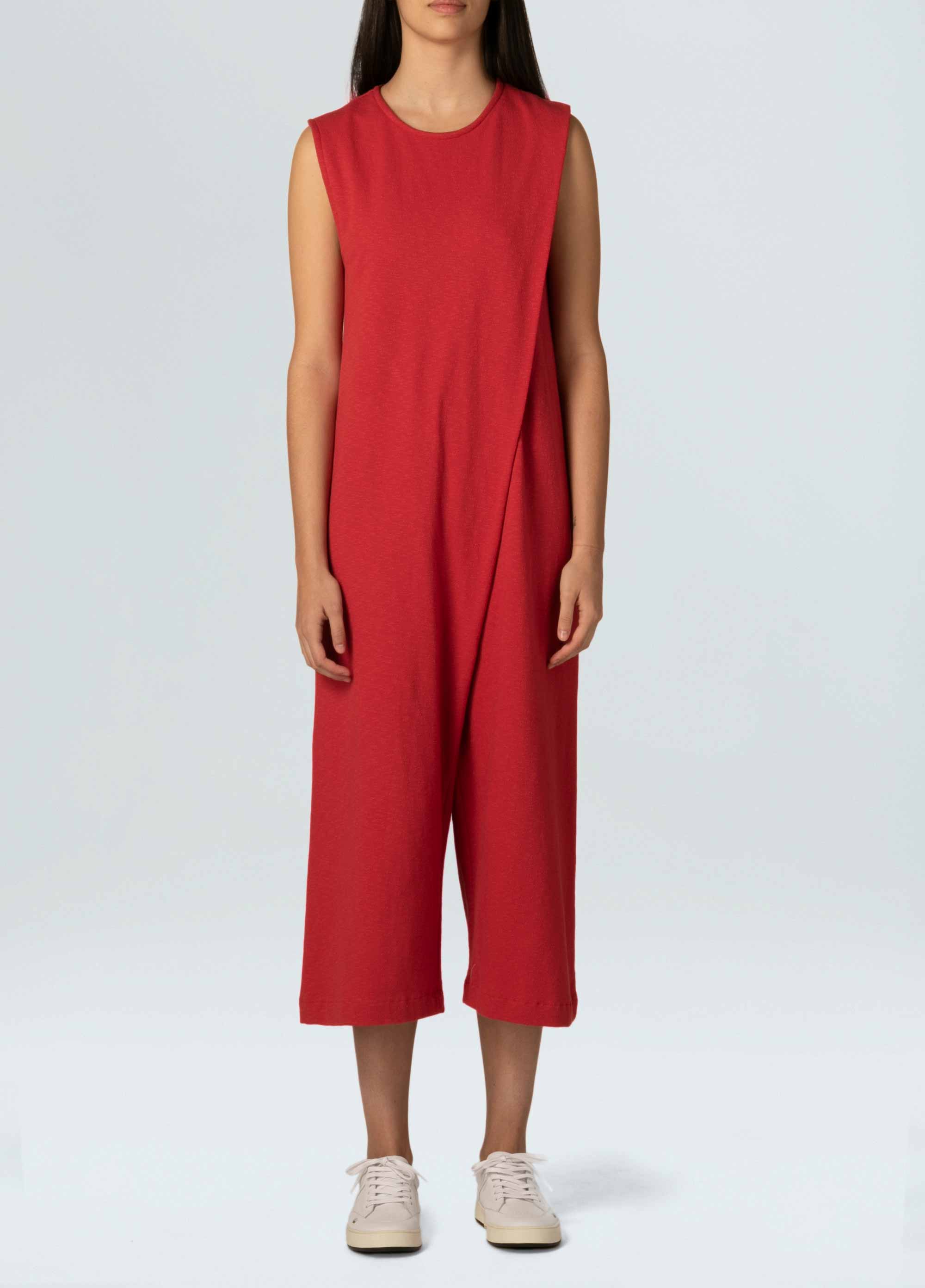 Womens rustic overlap loose jumpsuit