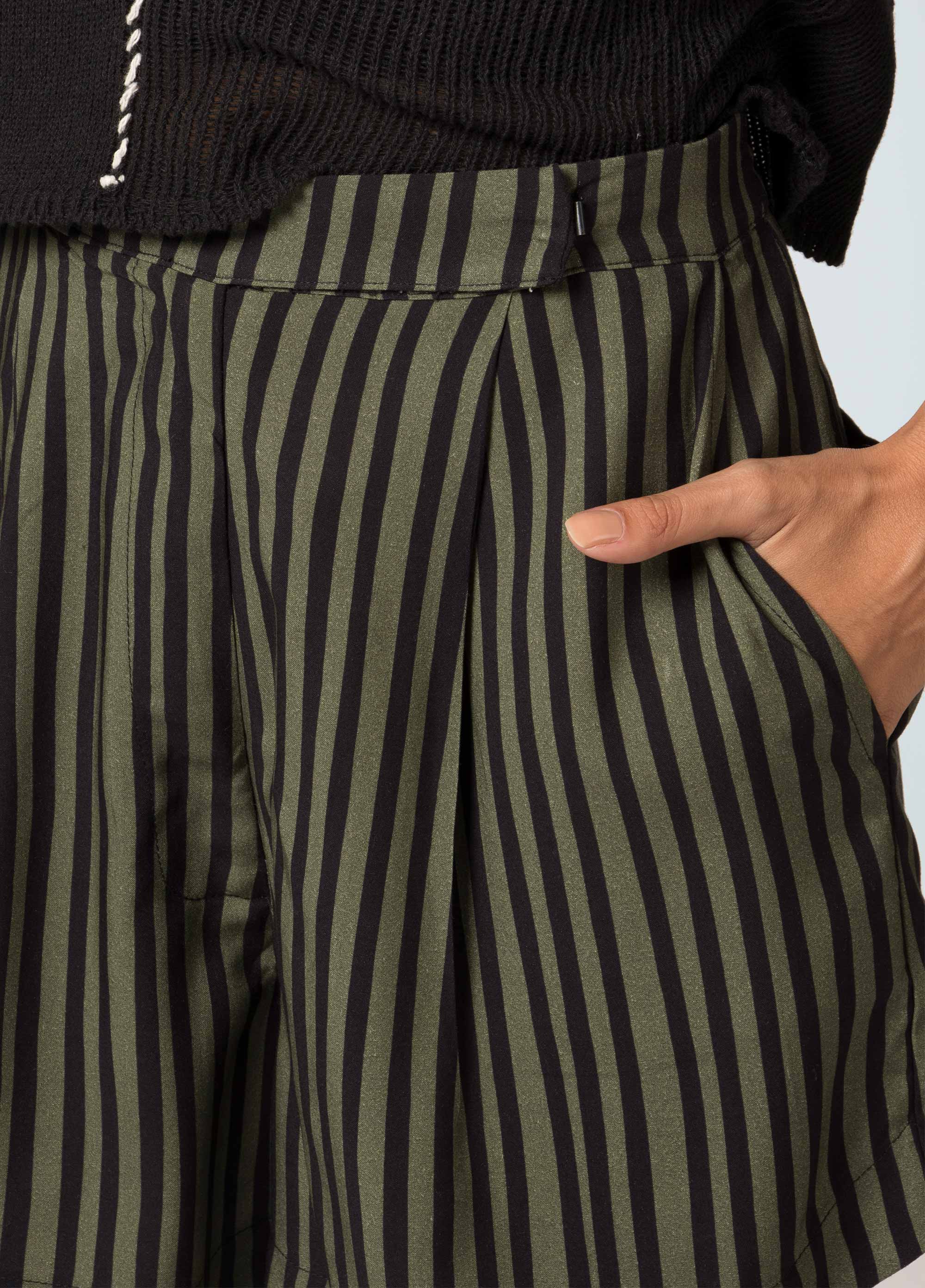 Womens pin stripe shorts