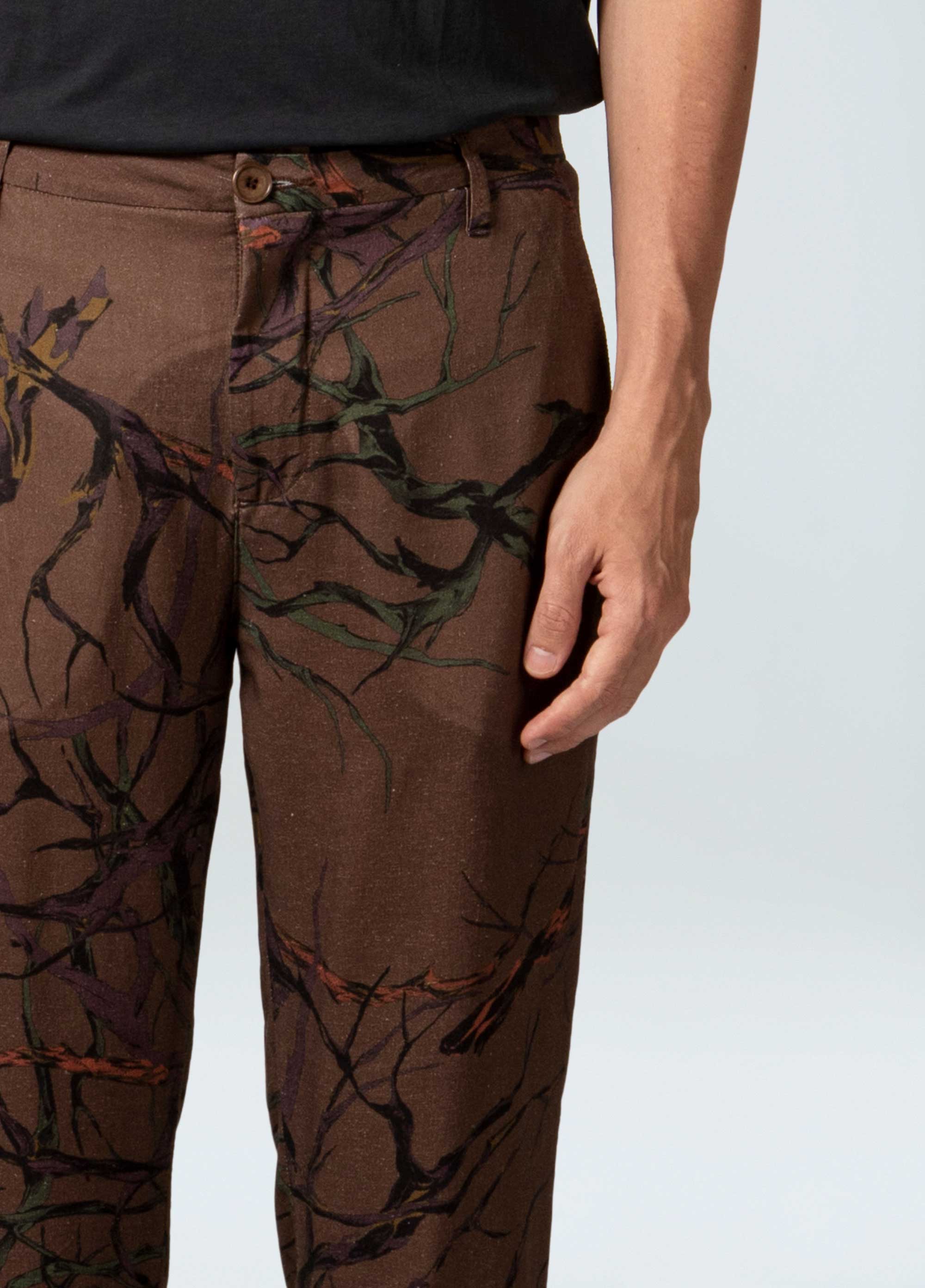 Mens tangle fluid linen pants