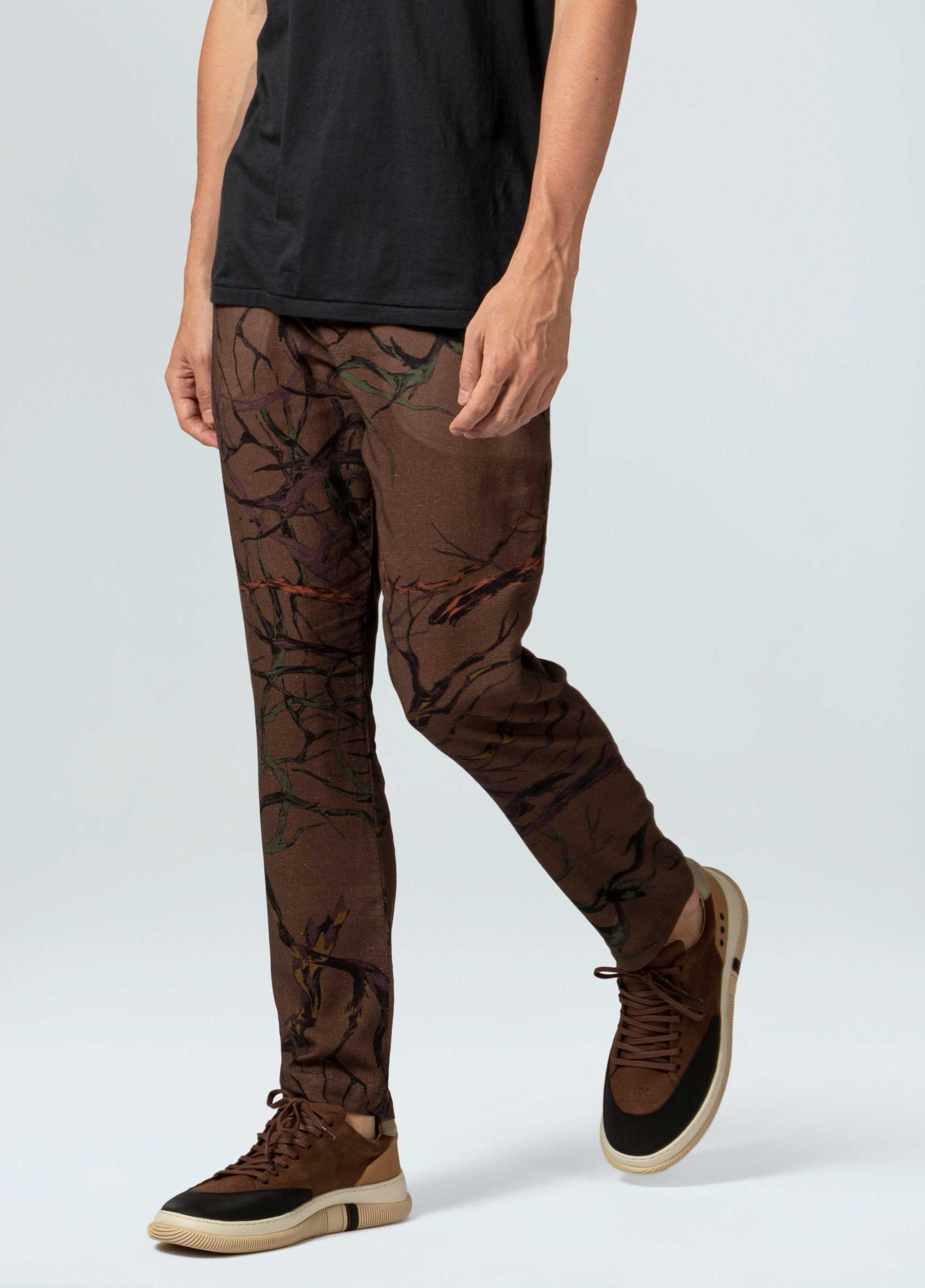 Mens tangle fluid linen pants