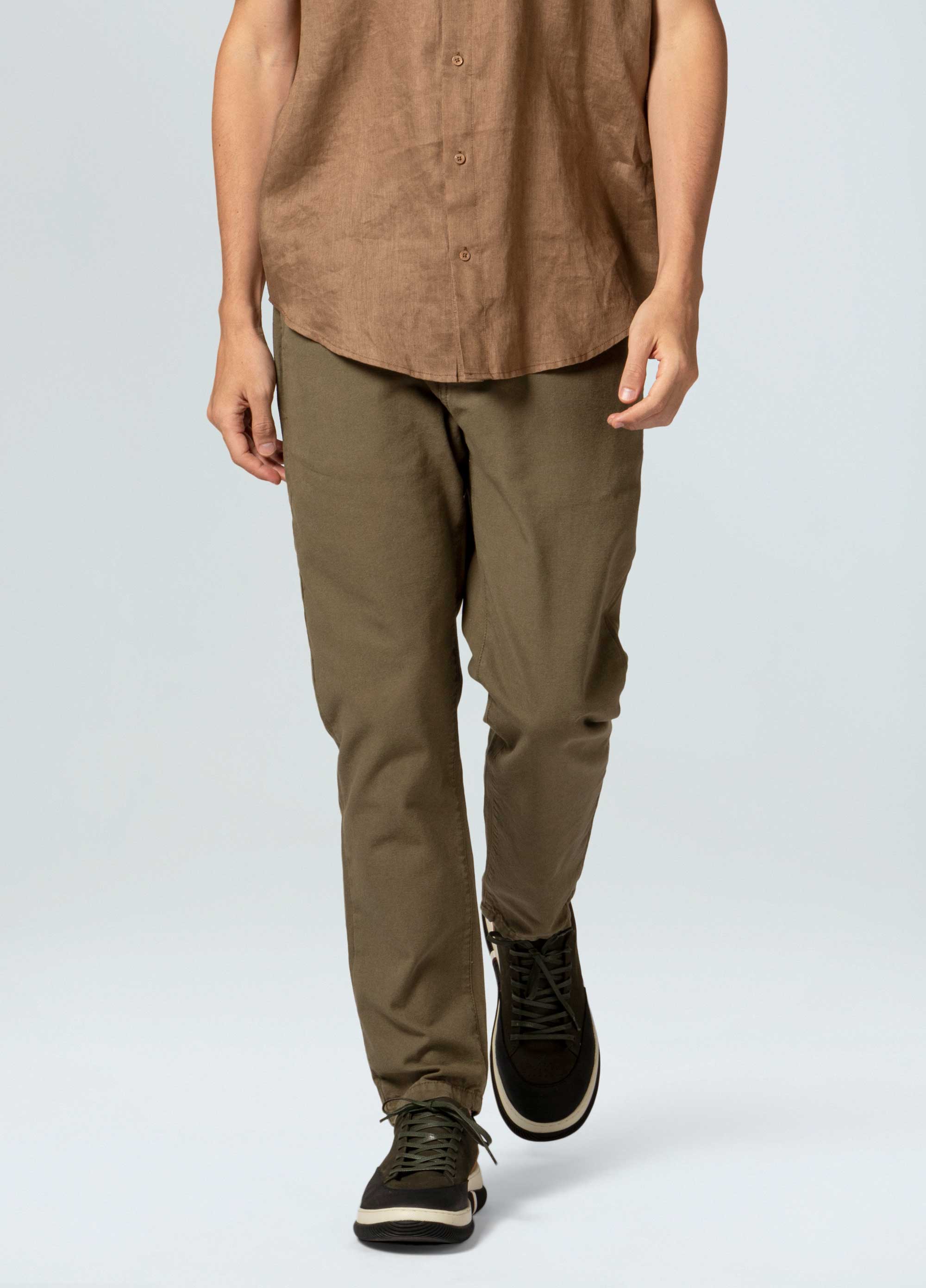 Mens tangle fluid linen pants