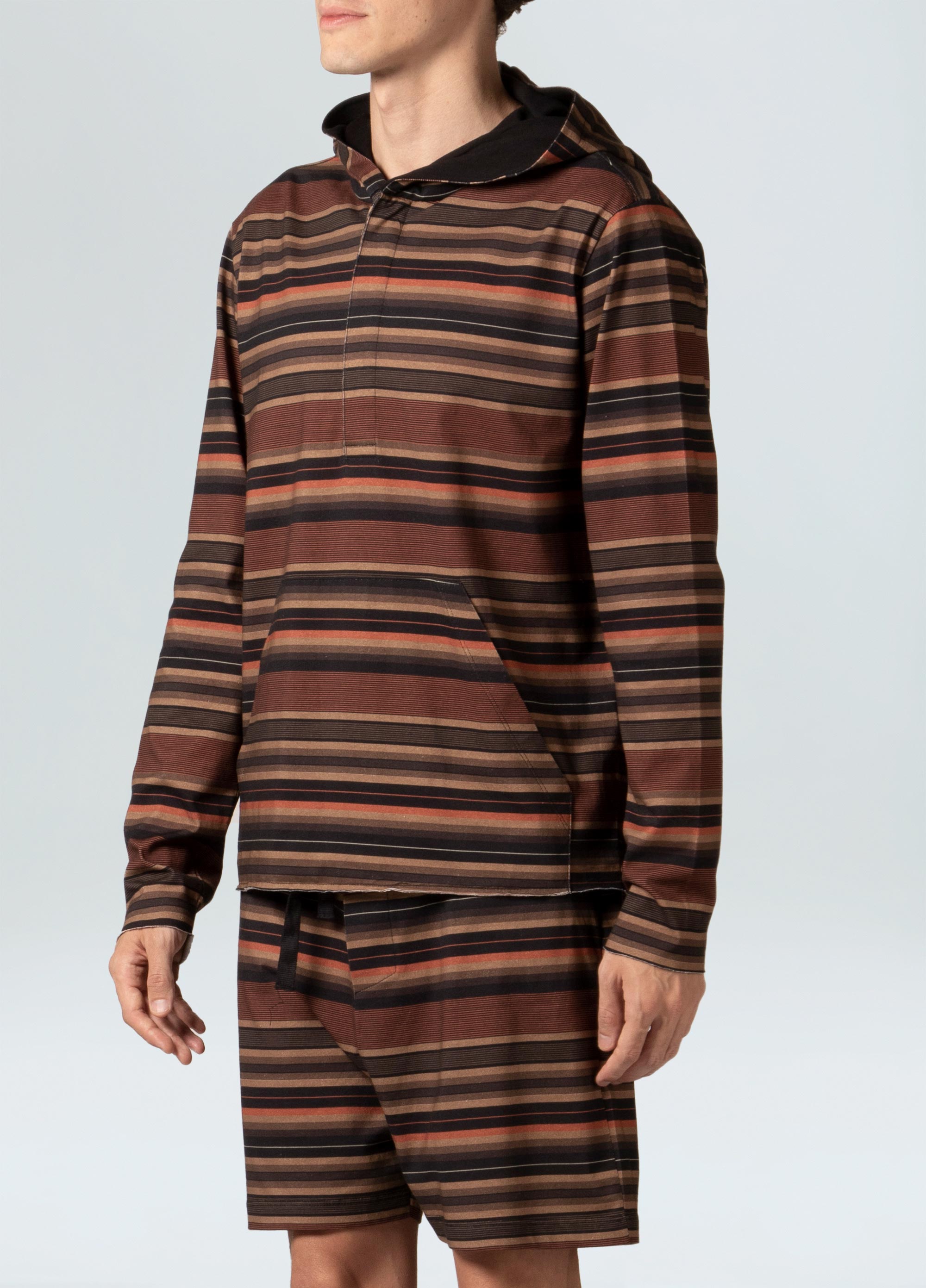 Mens over striped inama coat