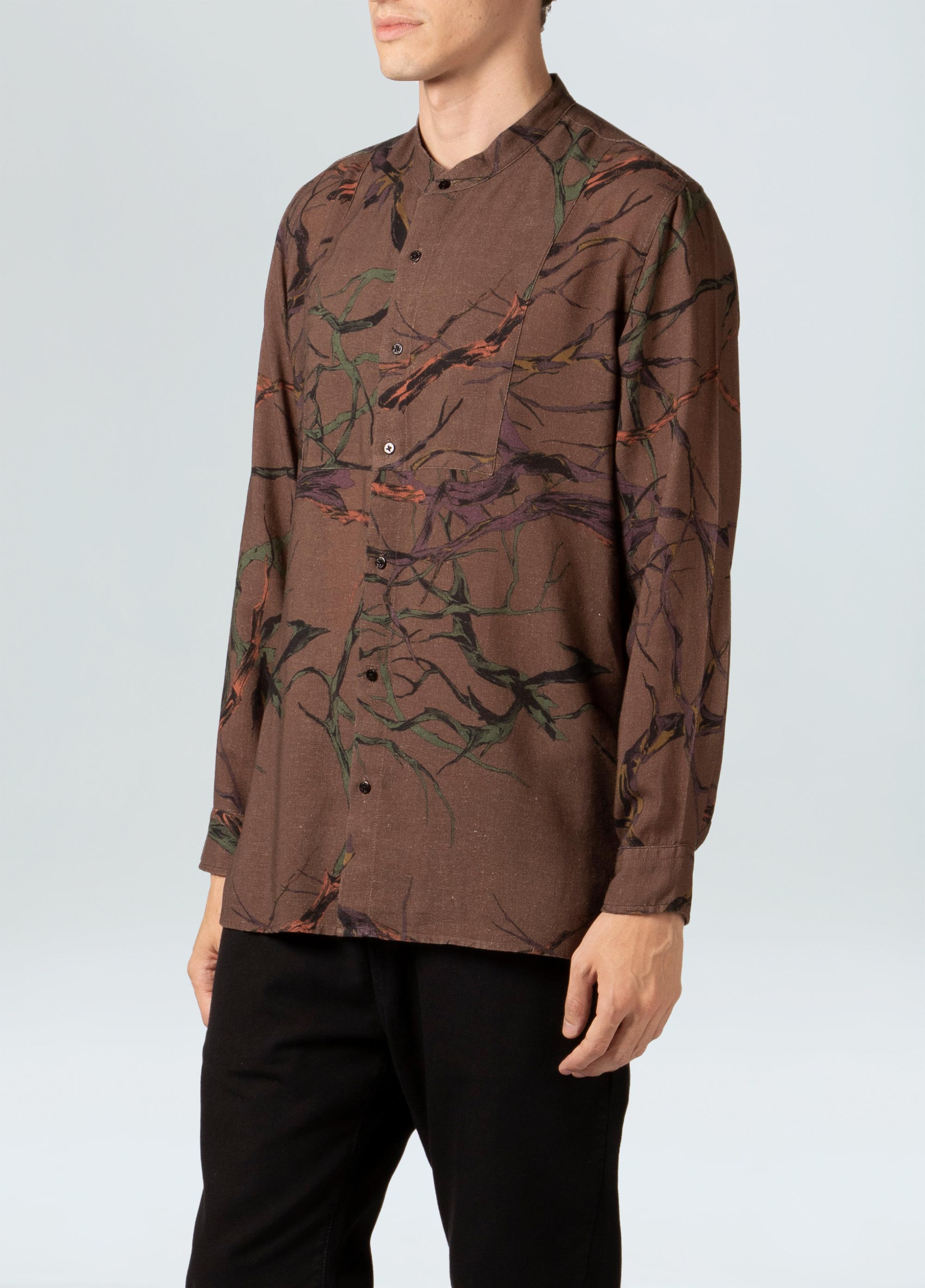 Mens tangle fluid linen kurta shirt