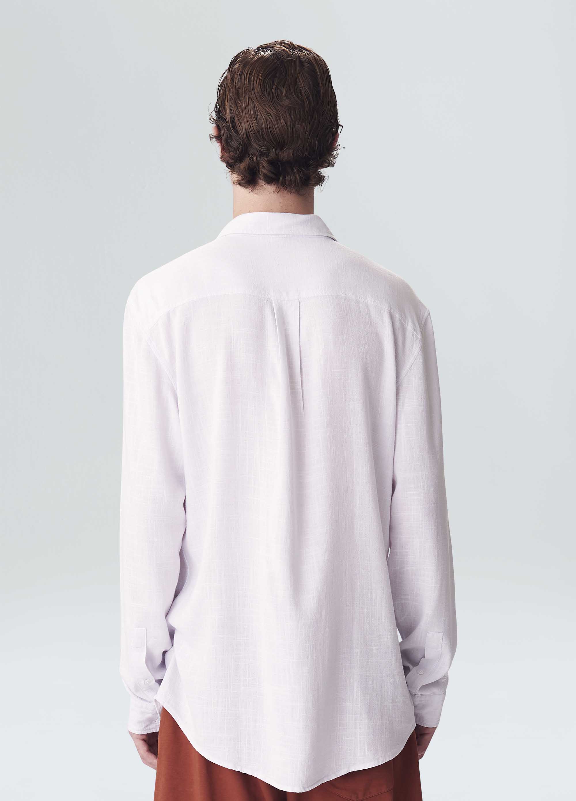 Osklen men slant linen shirt (ls)