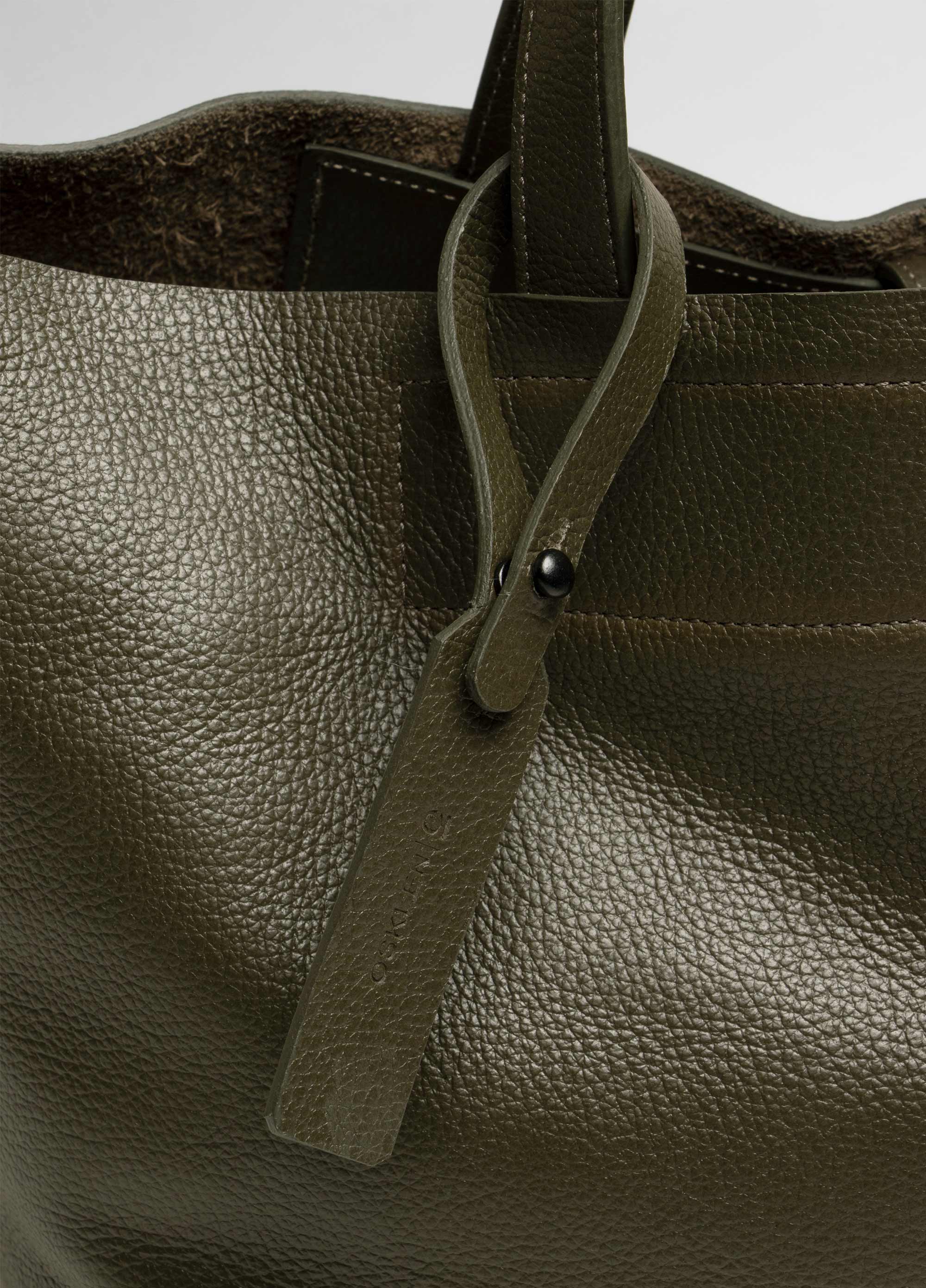 Womens simple handle leather bag