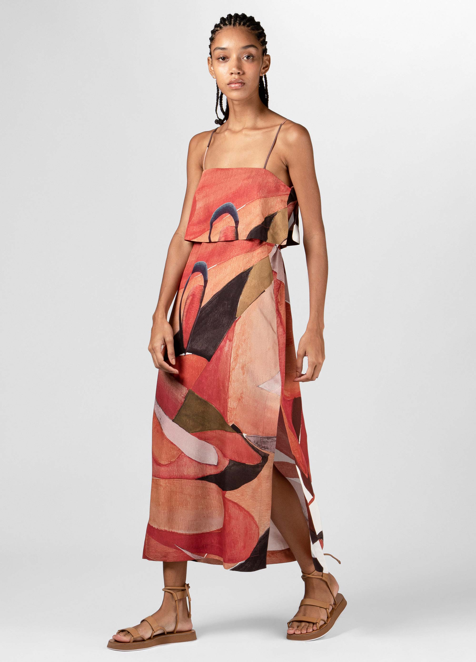 Womens detachable big heart MIDI dress