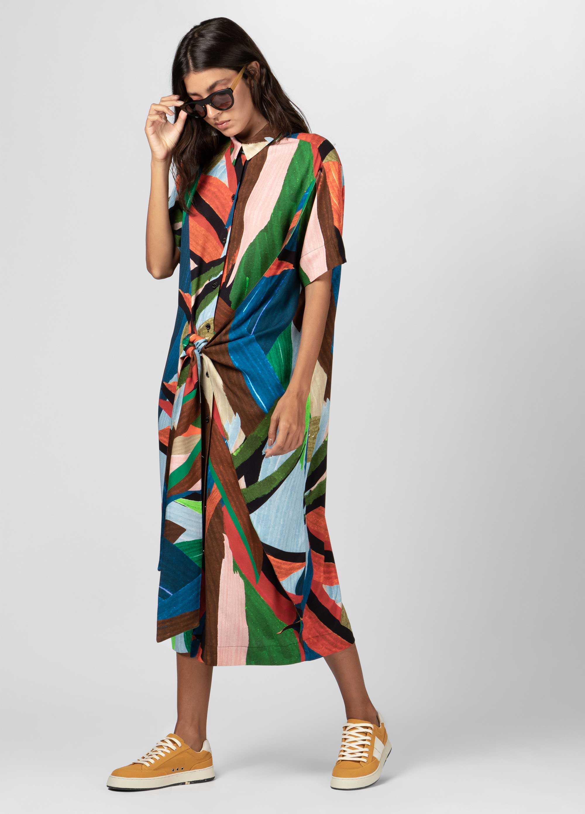 Tropicolor MIDI chemise dress
