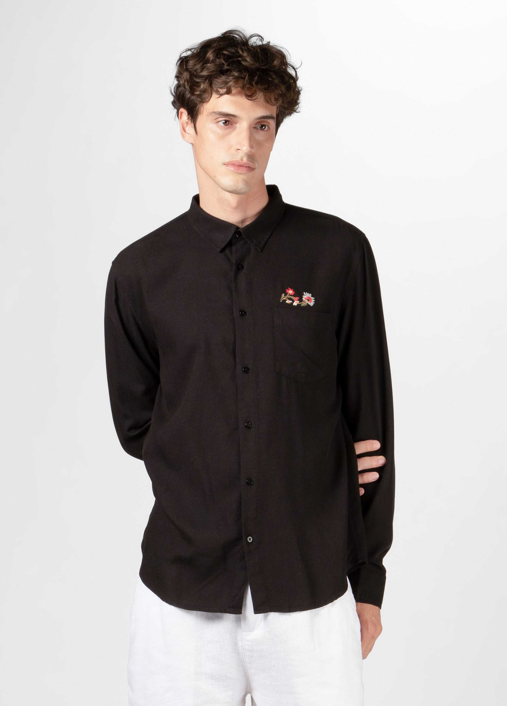 Flower pocket-shirt (ls)