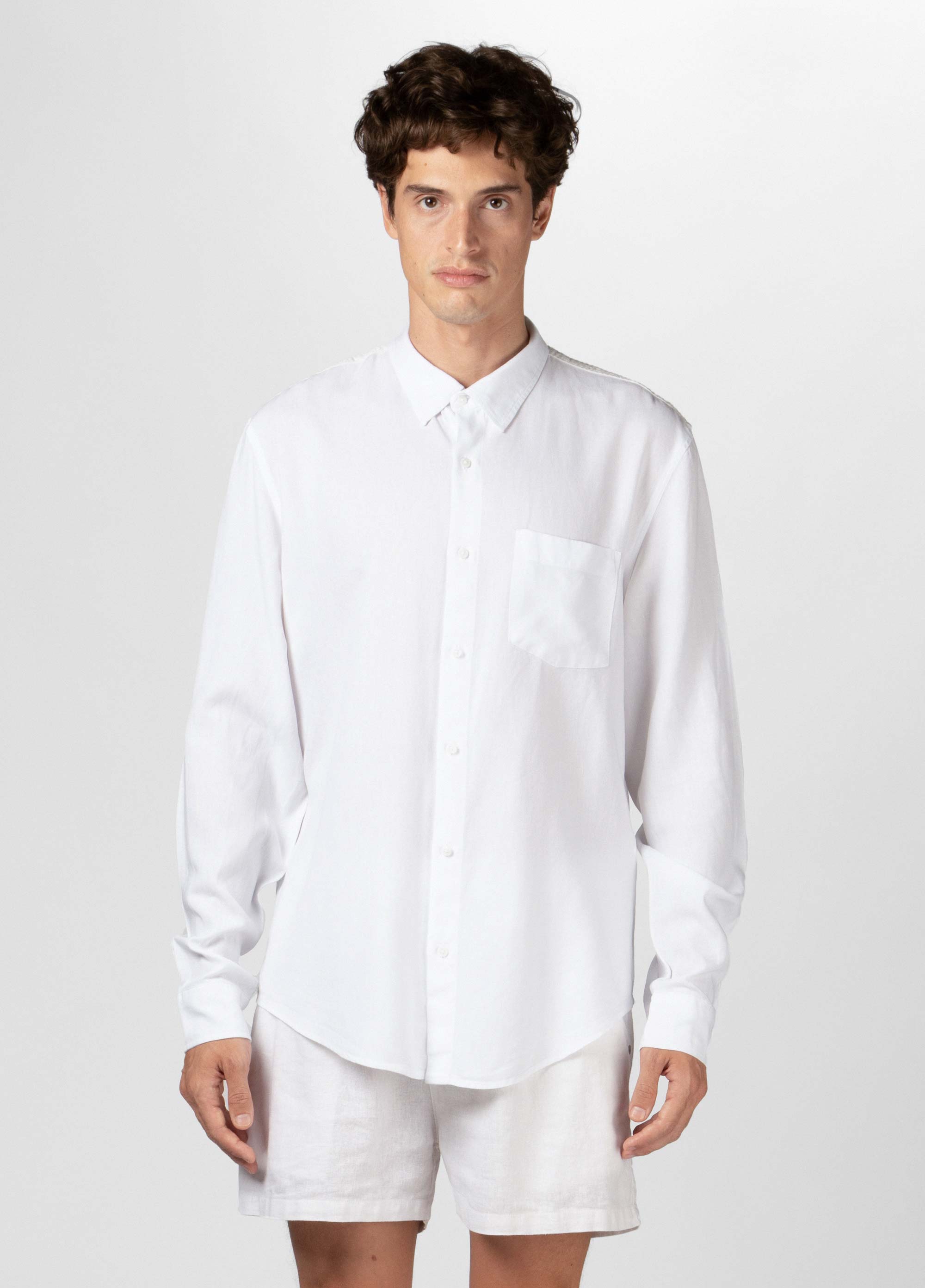 Needlepoint collar shirt (ls)