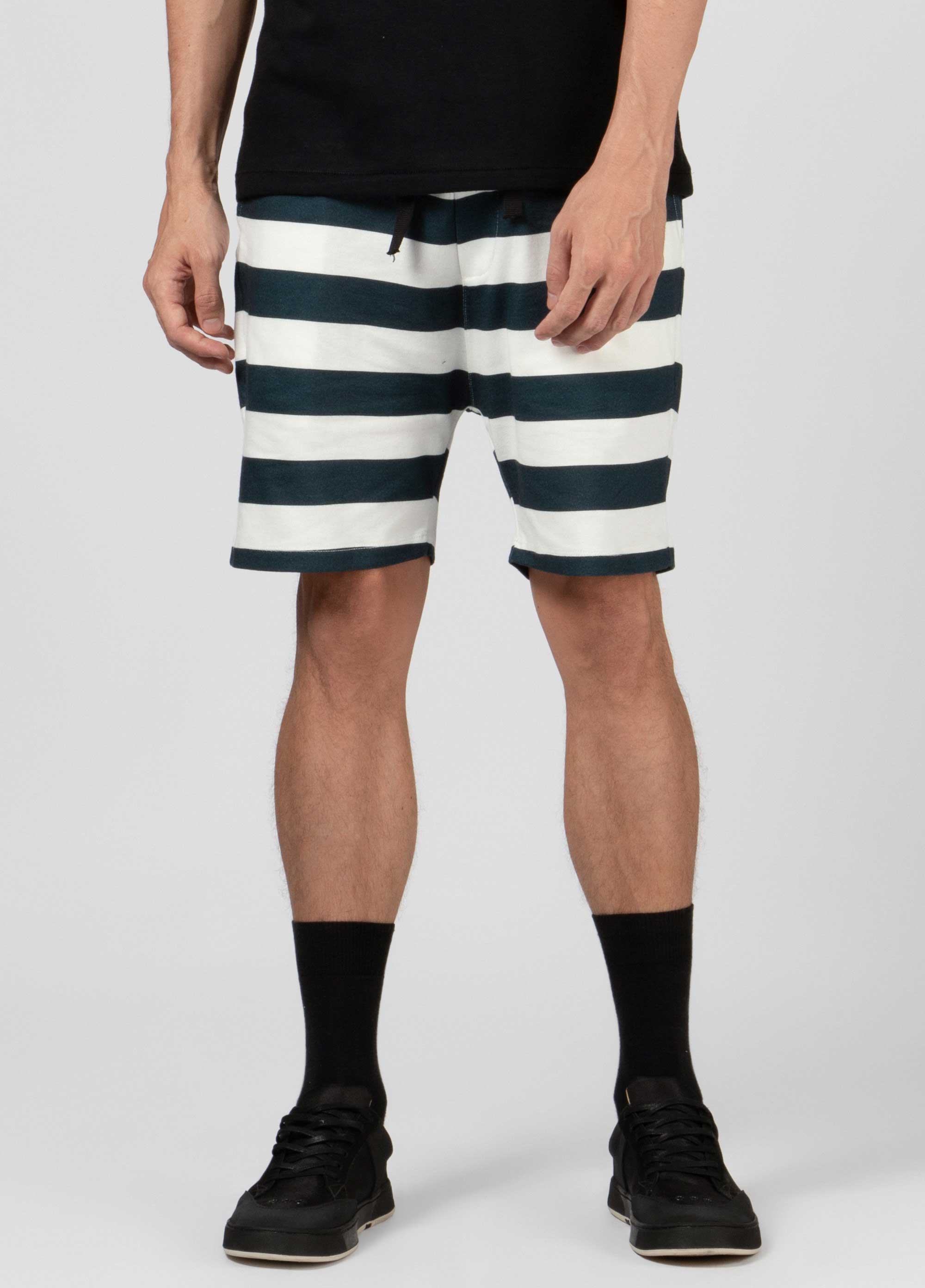 Mens color stripes casual shorts