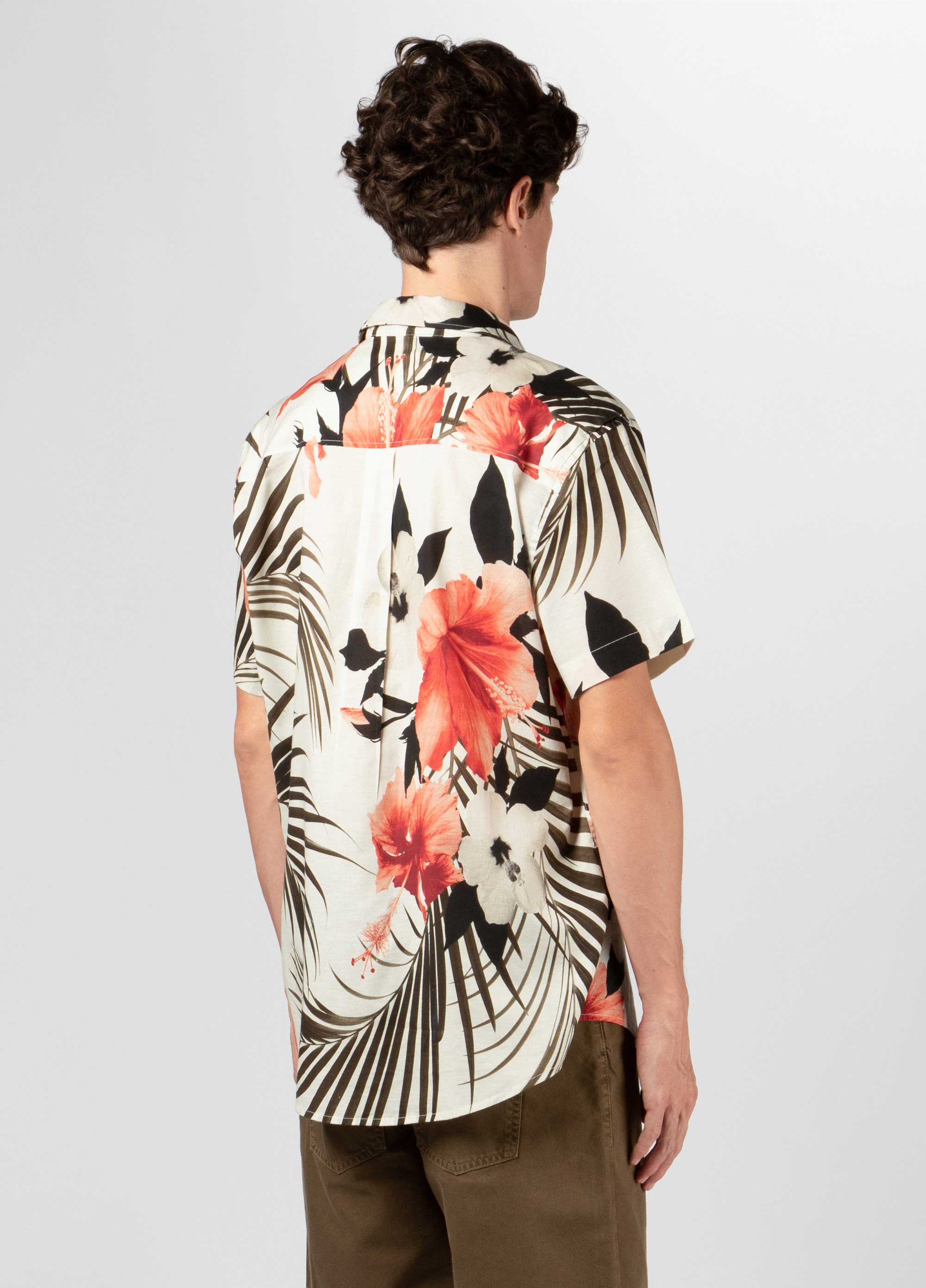 Mens new hibiscus shirt