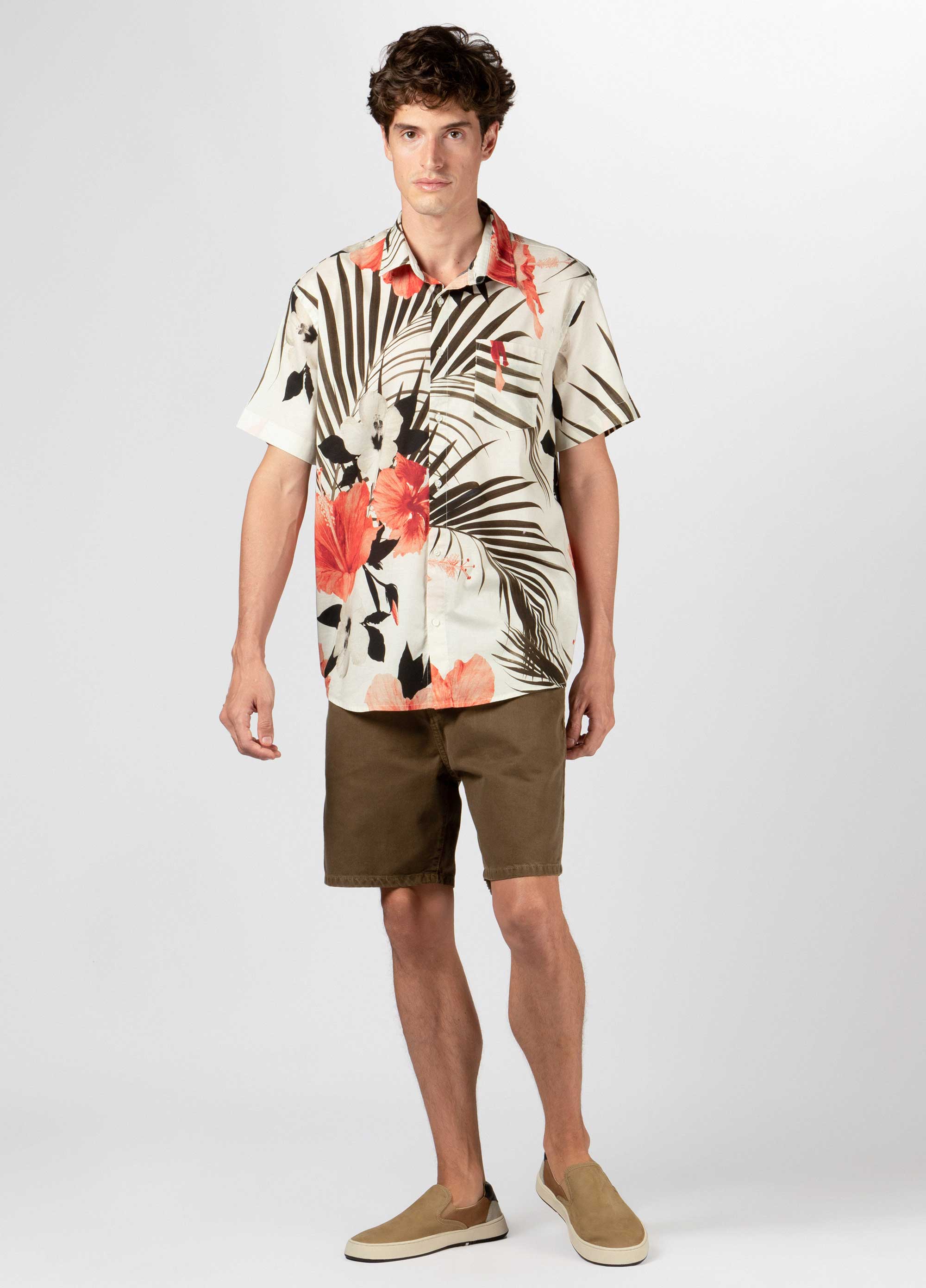 Mens new hibiscus shirt