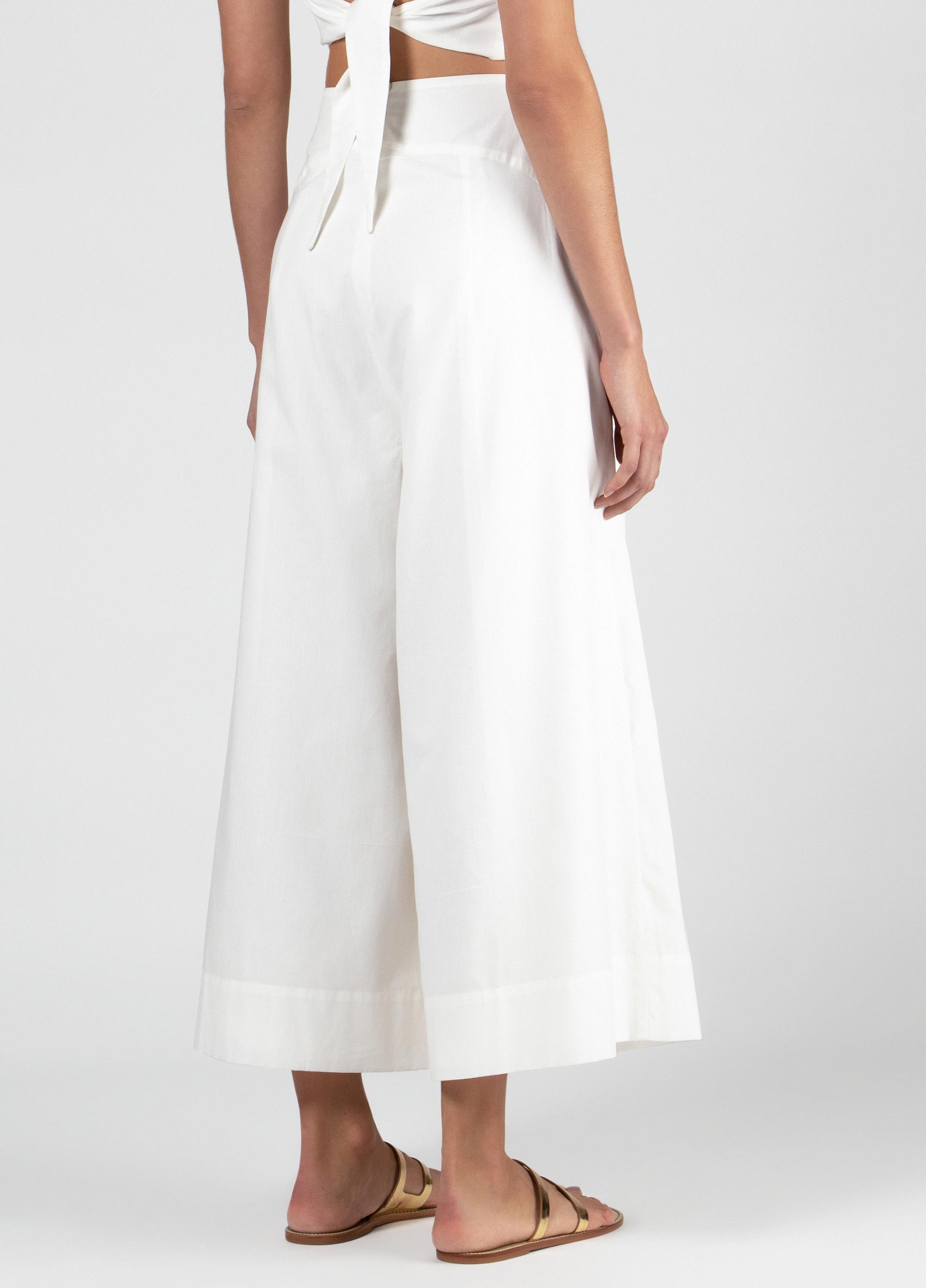 White tricoline pants