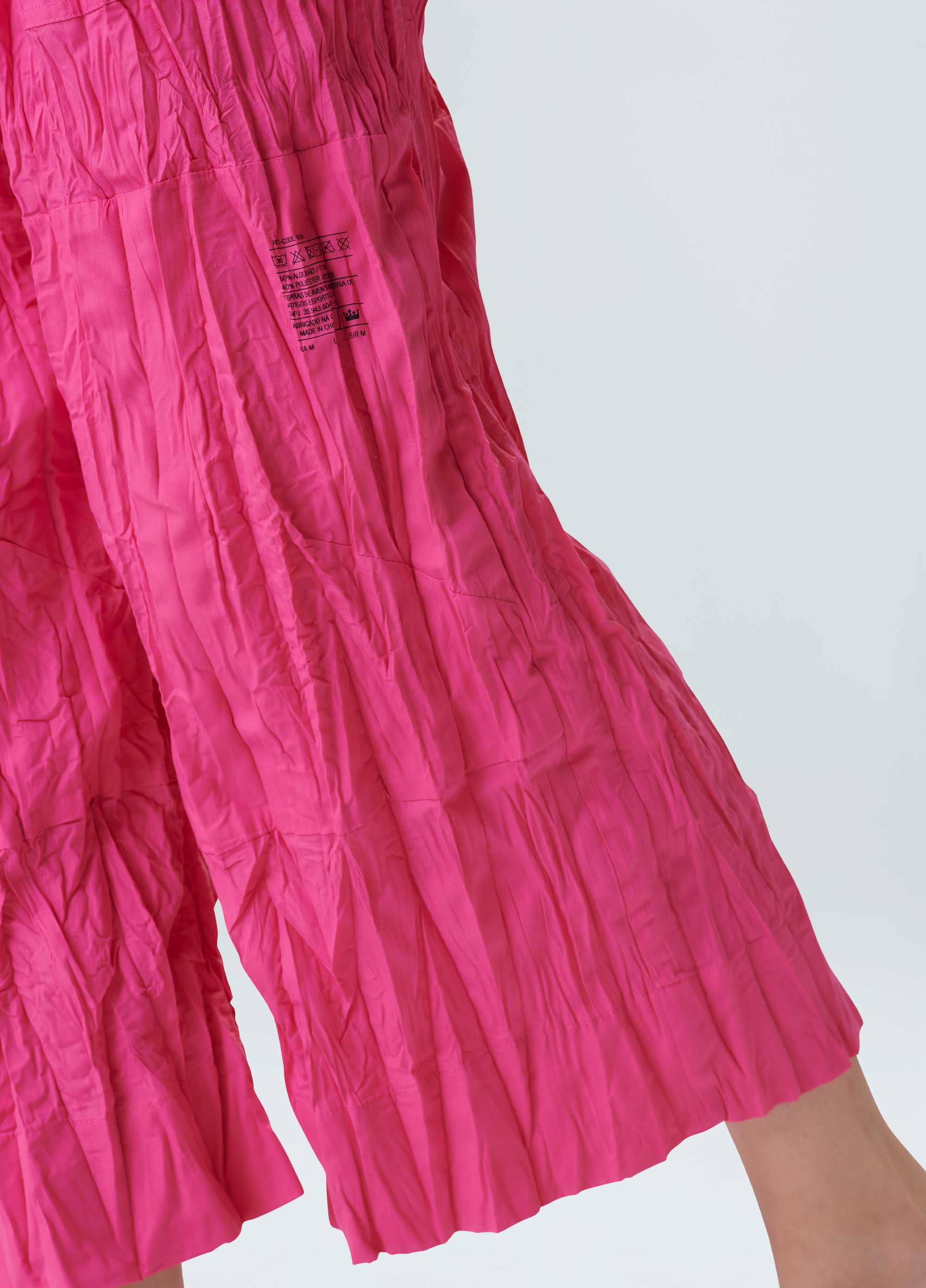 Tricoline cotton pleated pants