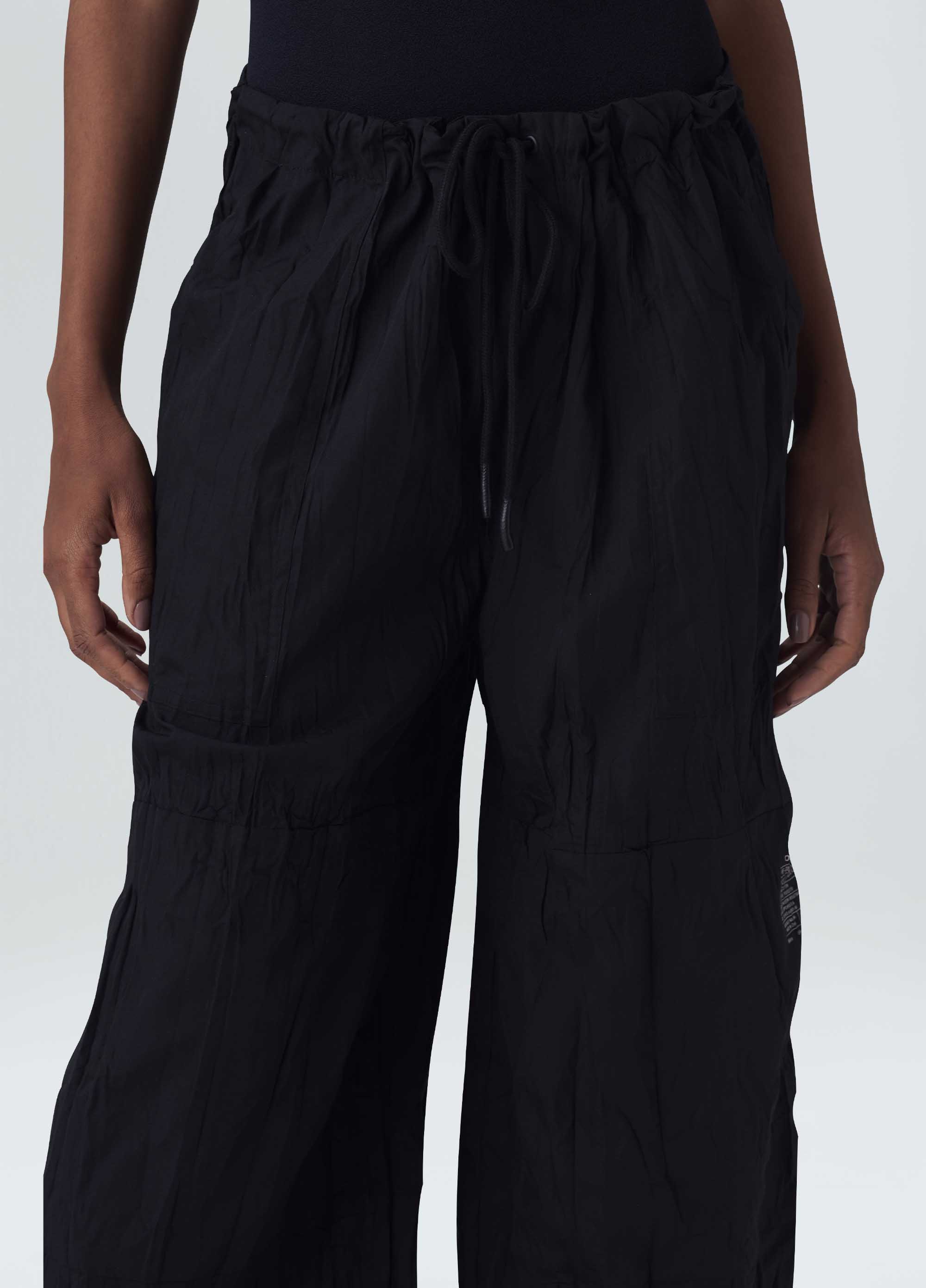 Tricoline cotton pleated pants
