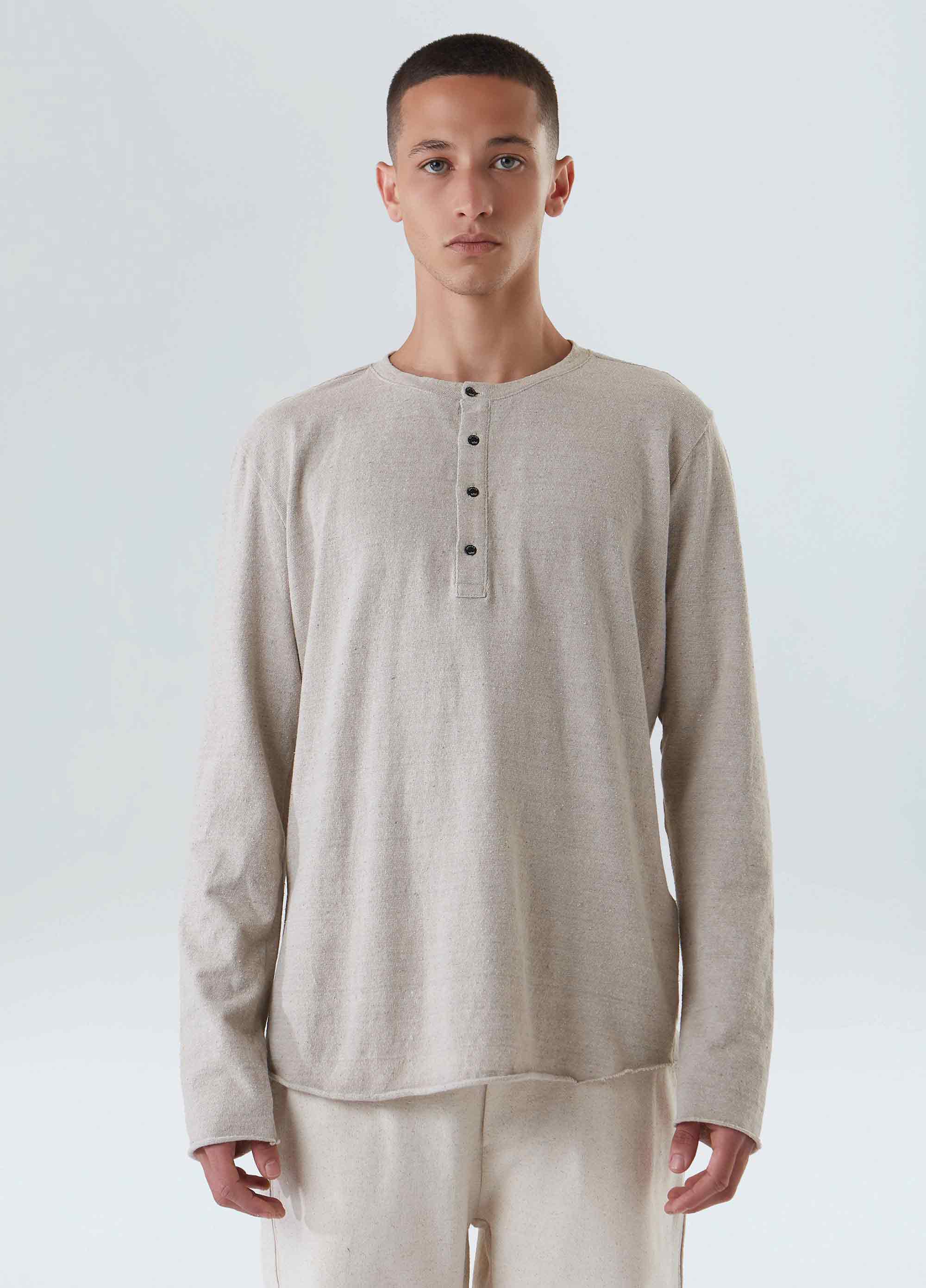 Recycled fibers rustic jute kurta shirt
