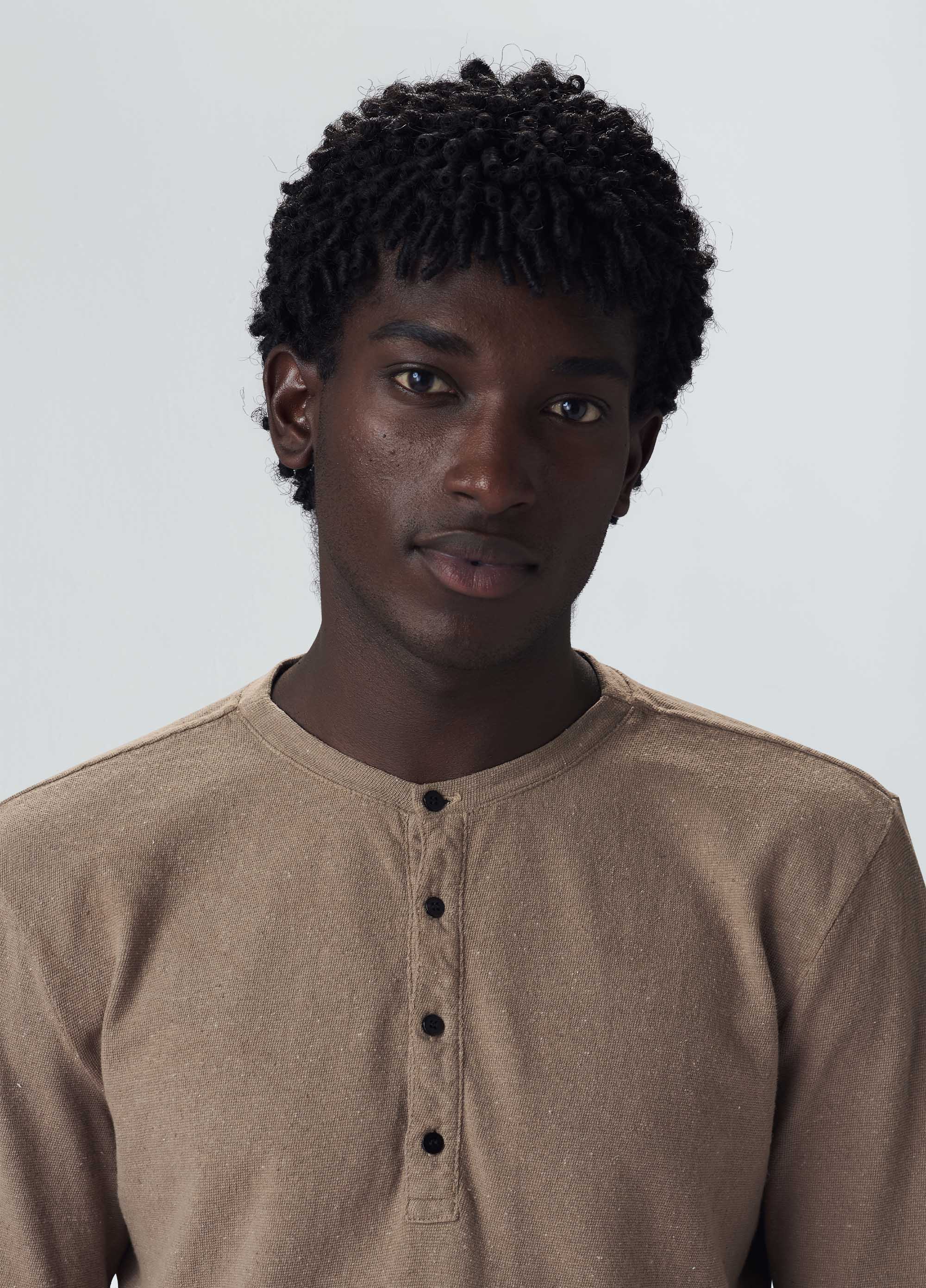 Recycled fibers rustic jute kurta shirt