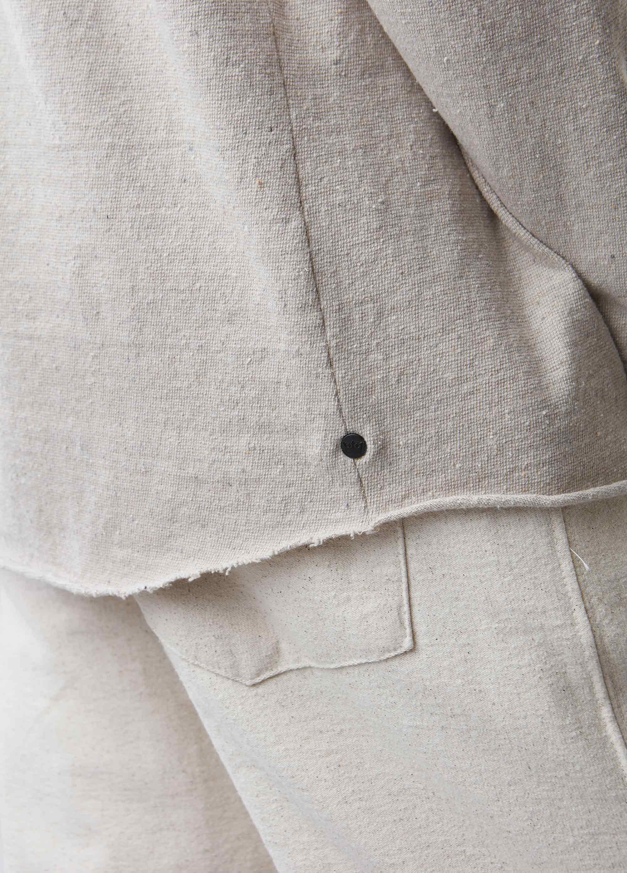 Recycled fibers rustic jute kurta shirt