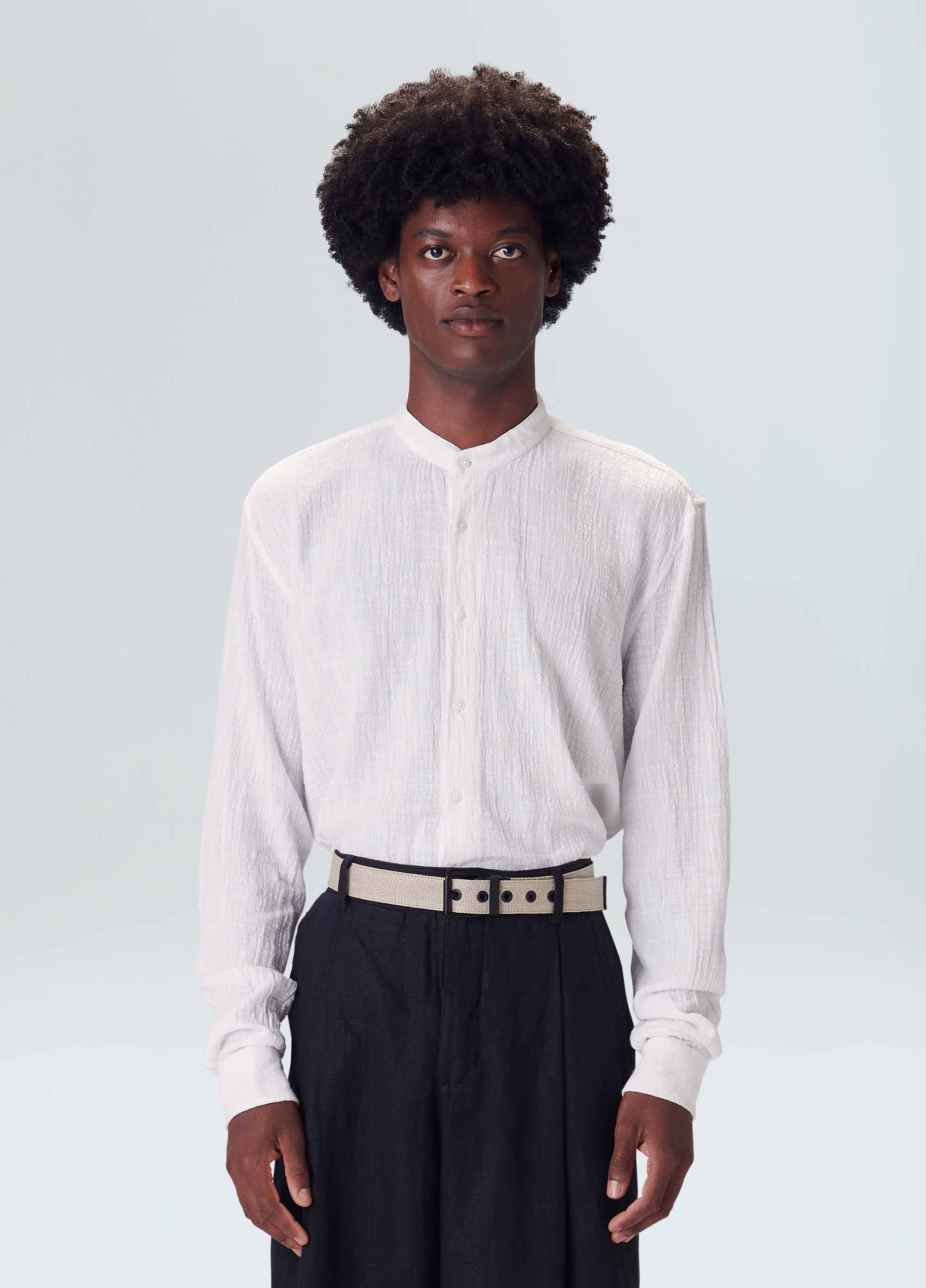 Collar cross rustic kurta shirt (ls)