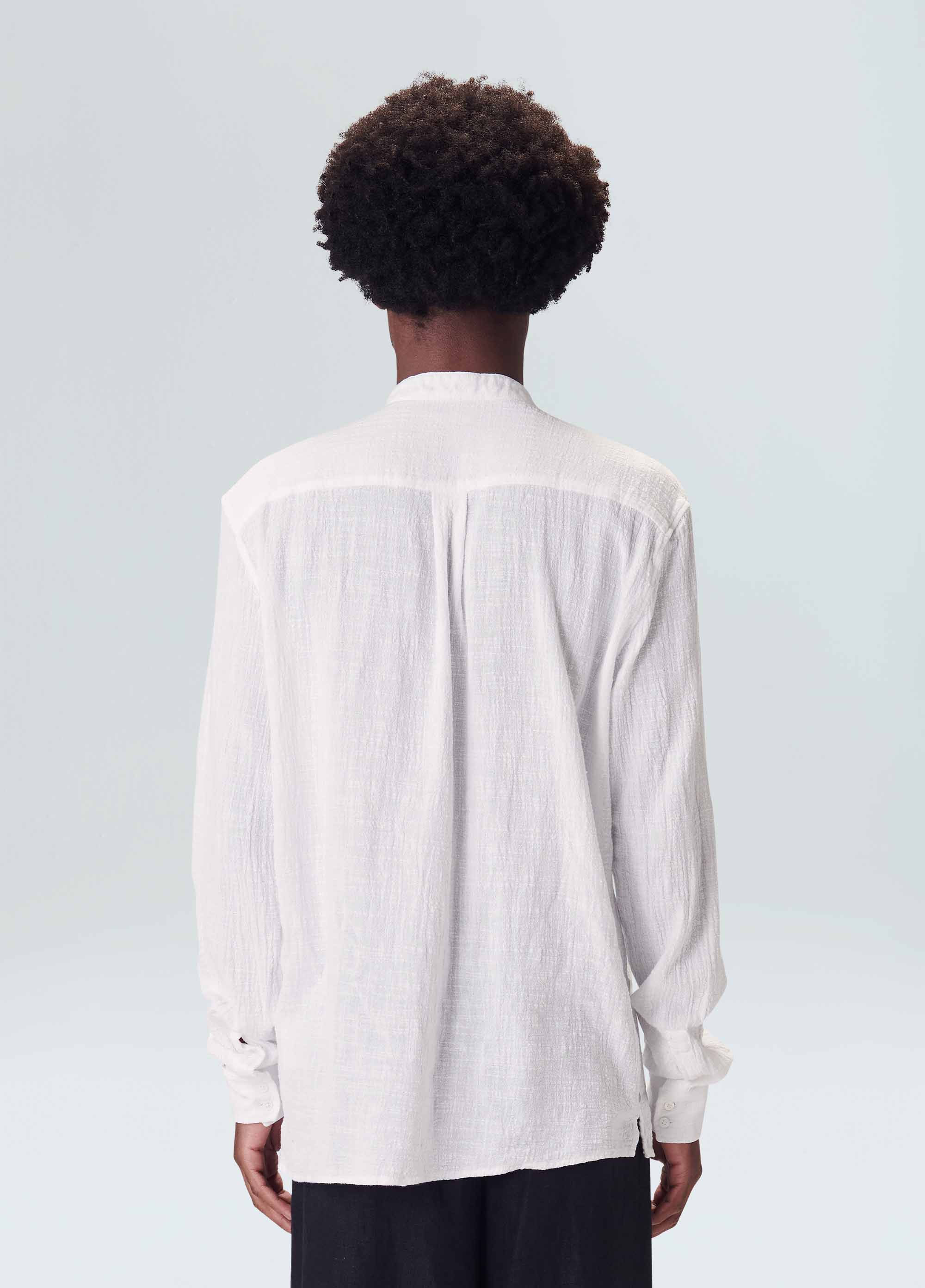 Collar cross rustic kurta shirt (ls)