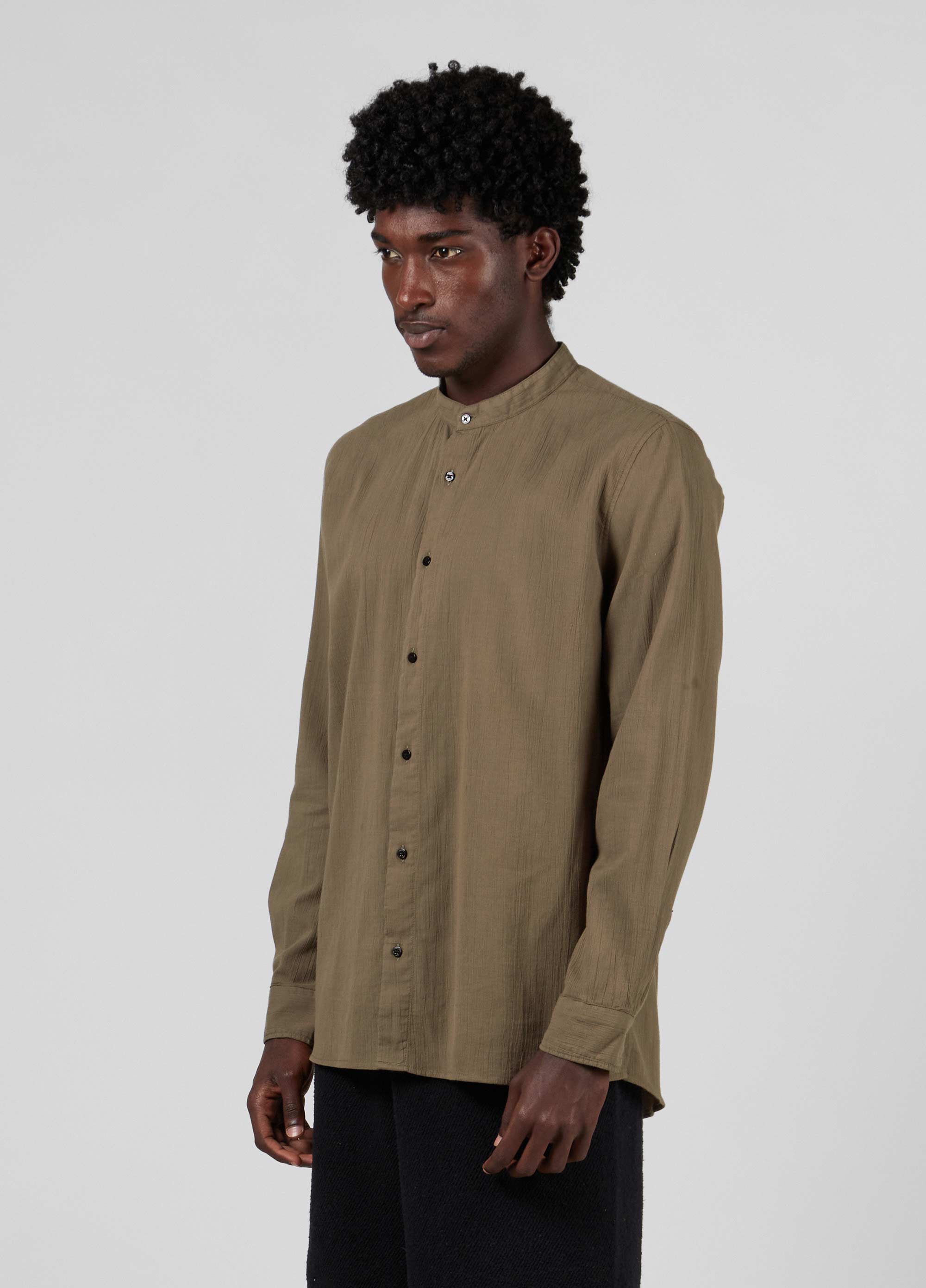 Collar cross rustic kurta shirt (ls)