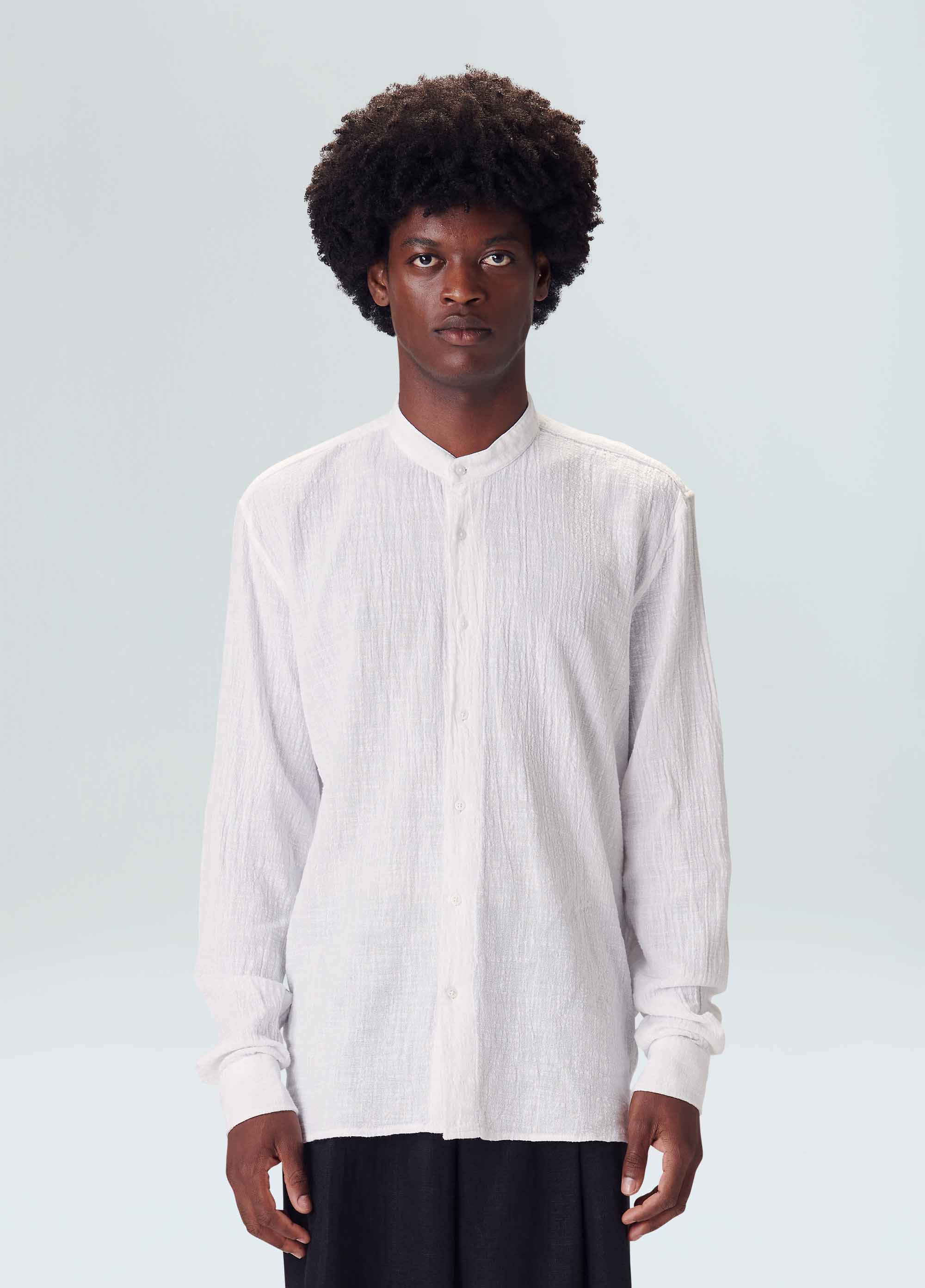 Collar cross rustic kurta shirt (ls)