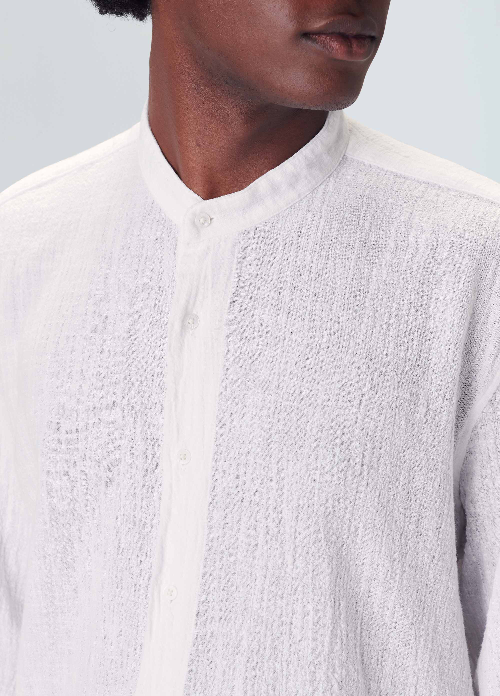 Collar cross rustic kurta shirt (ls)