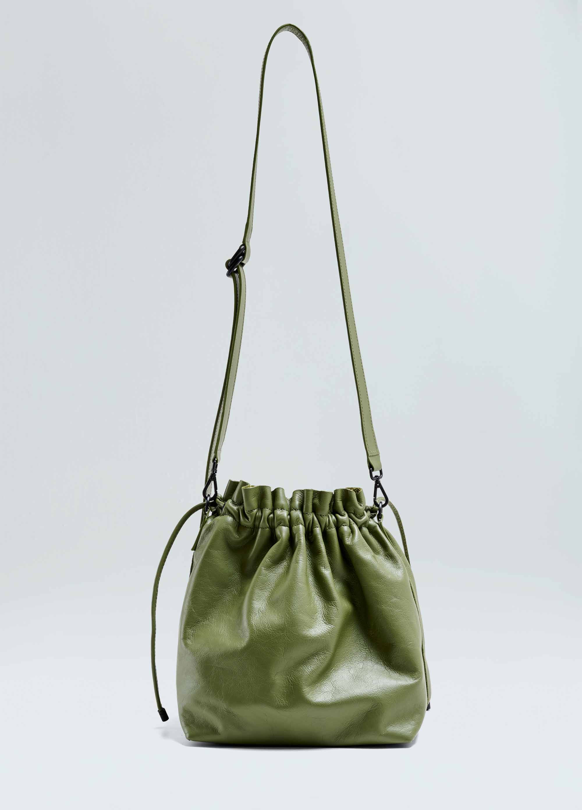 Soft coulisse leather bag