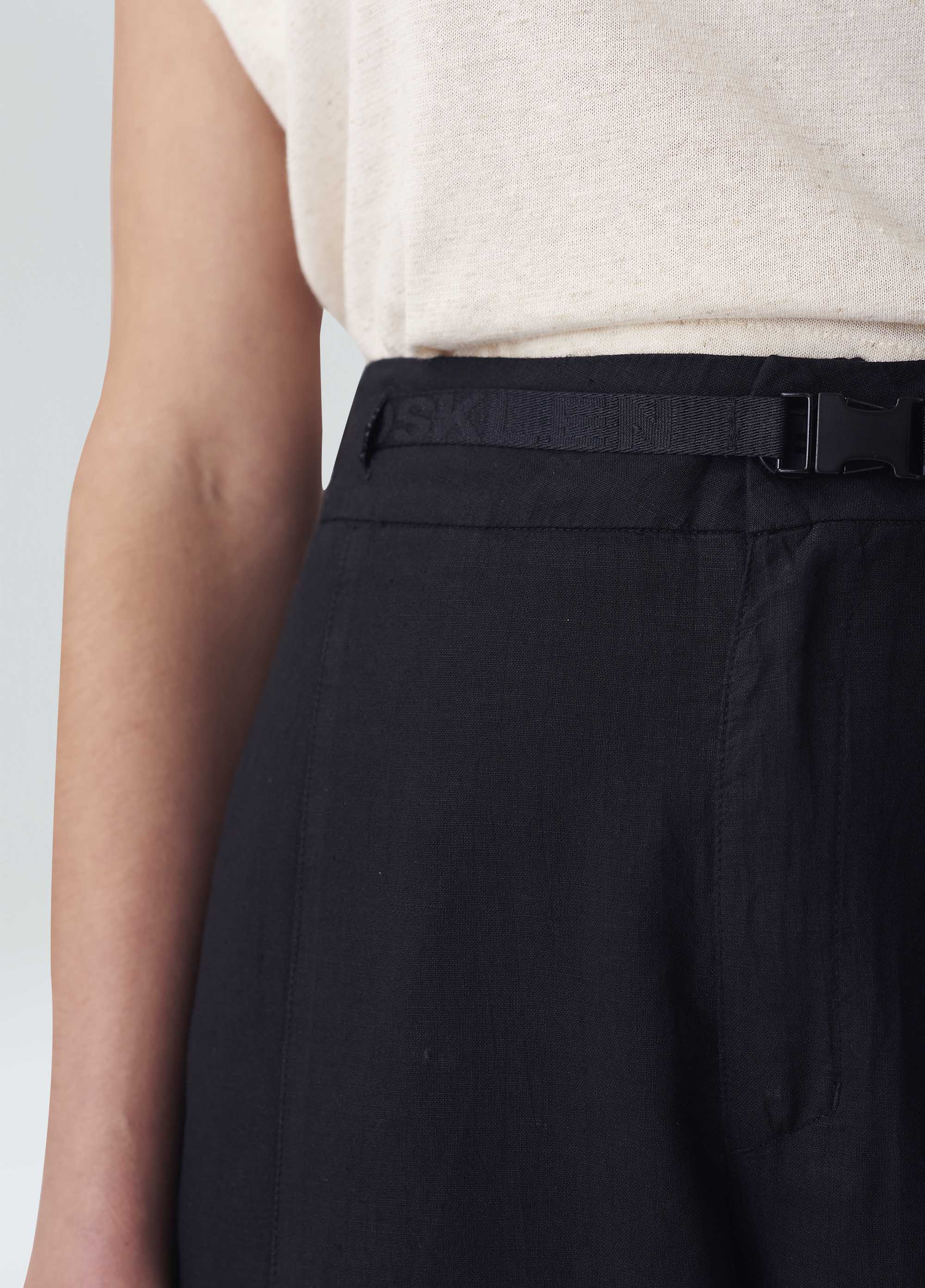 Osklen women seam detail black adjustable pants