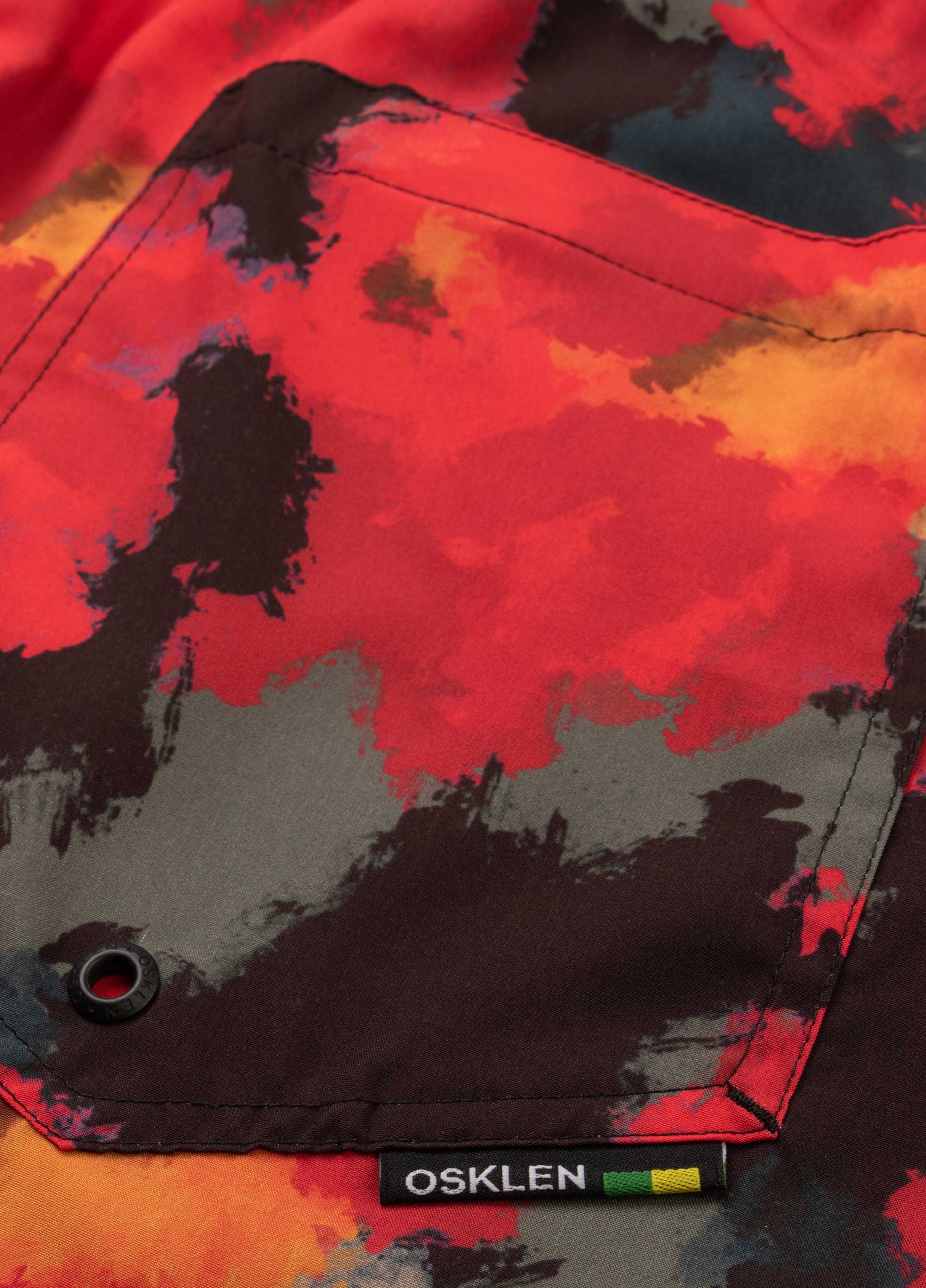 Osklen men hibiscus blur beach shorts