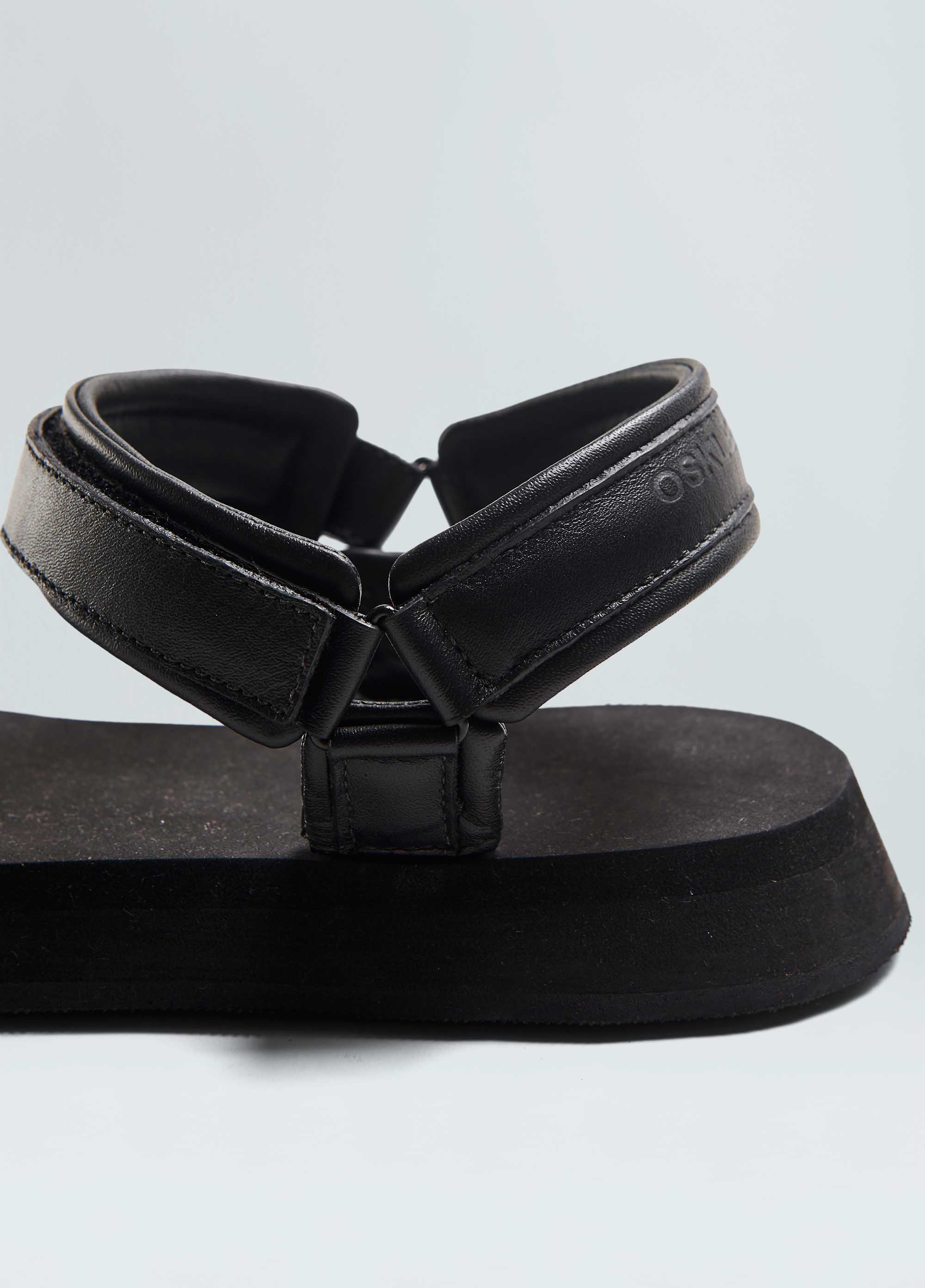Velcro leather sandals
