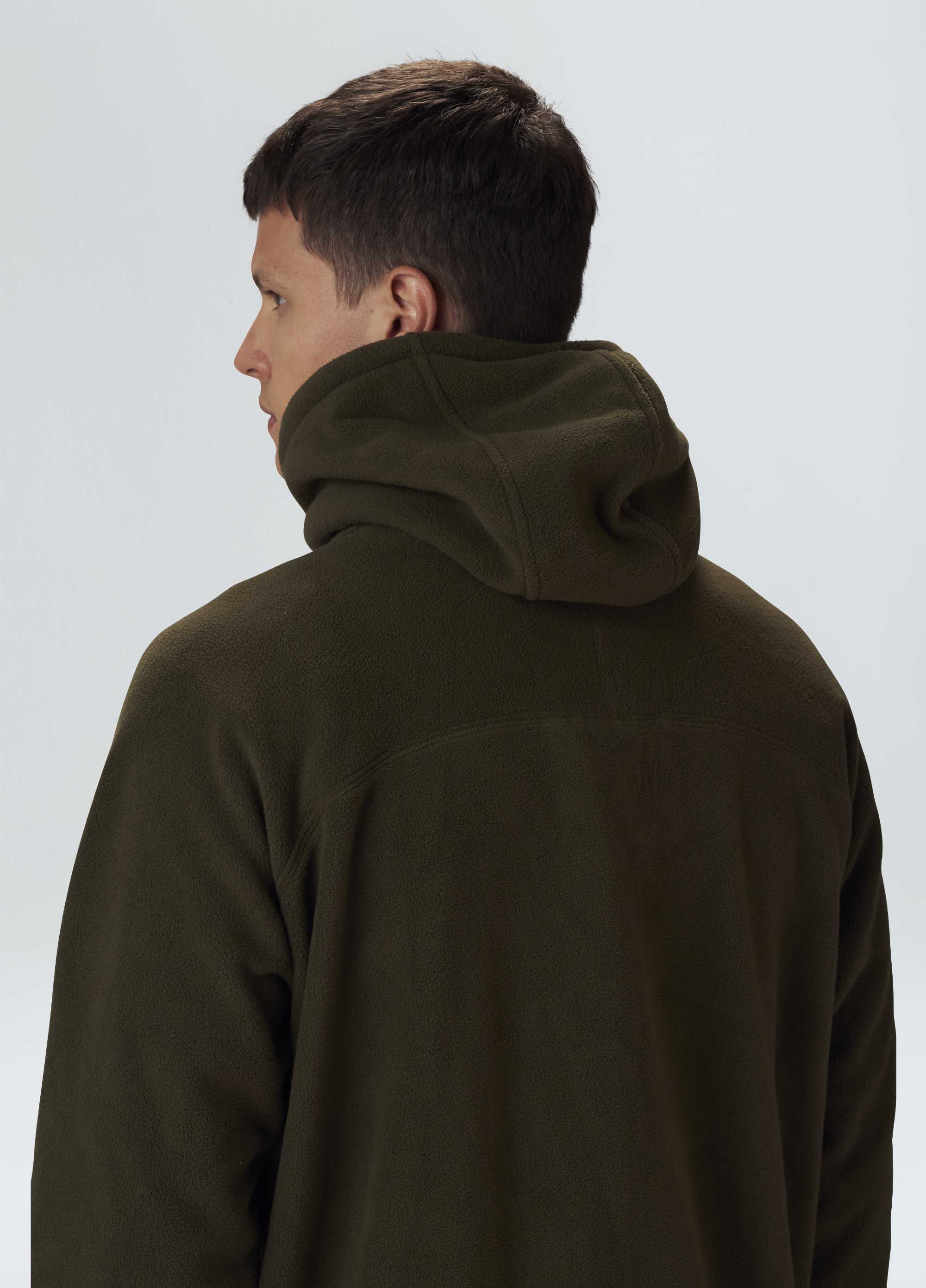 Mens fleece raglan coat