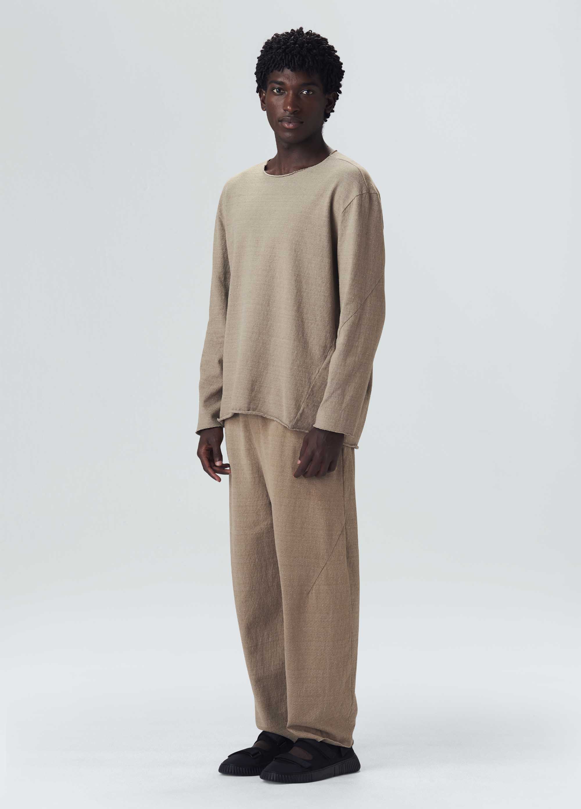Recycled cotton clip pants