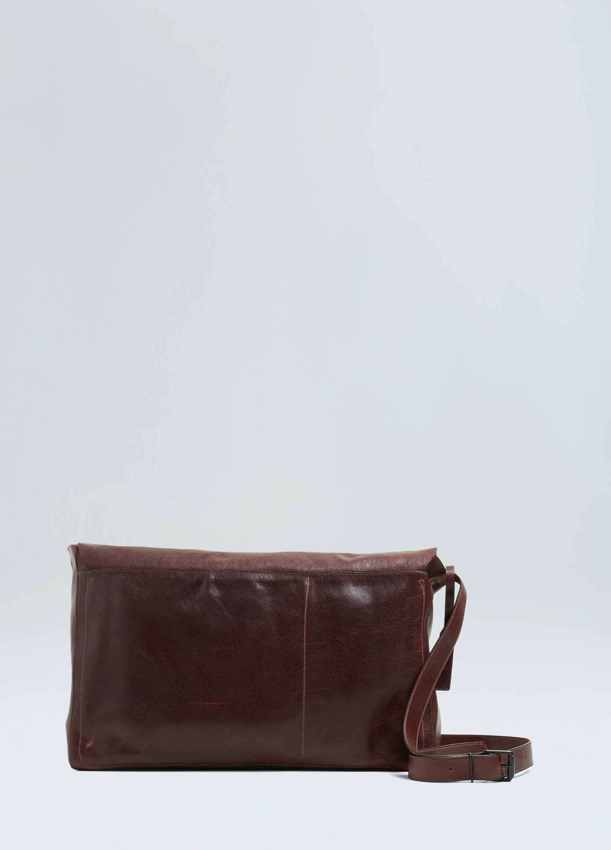 Leather crossbody e-basics bag large