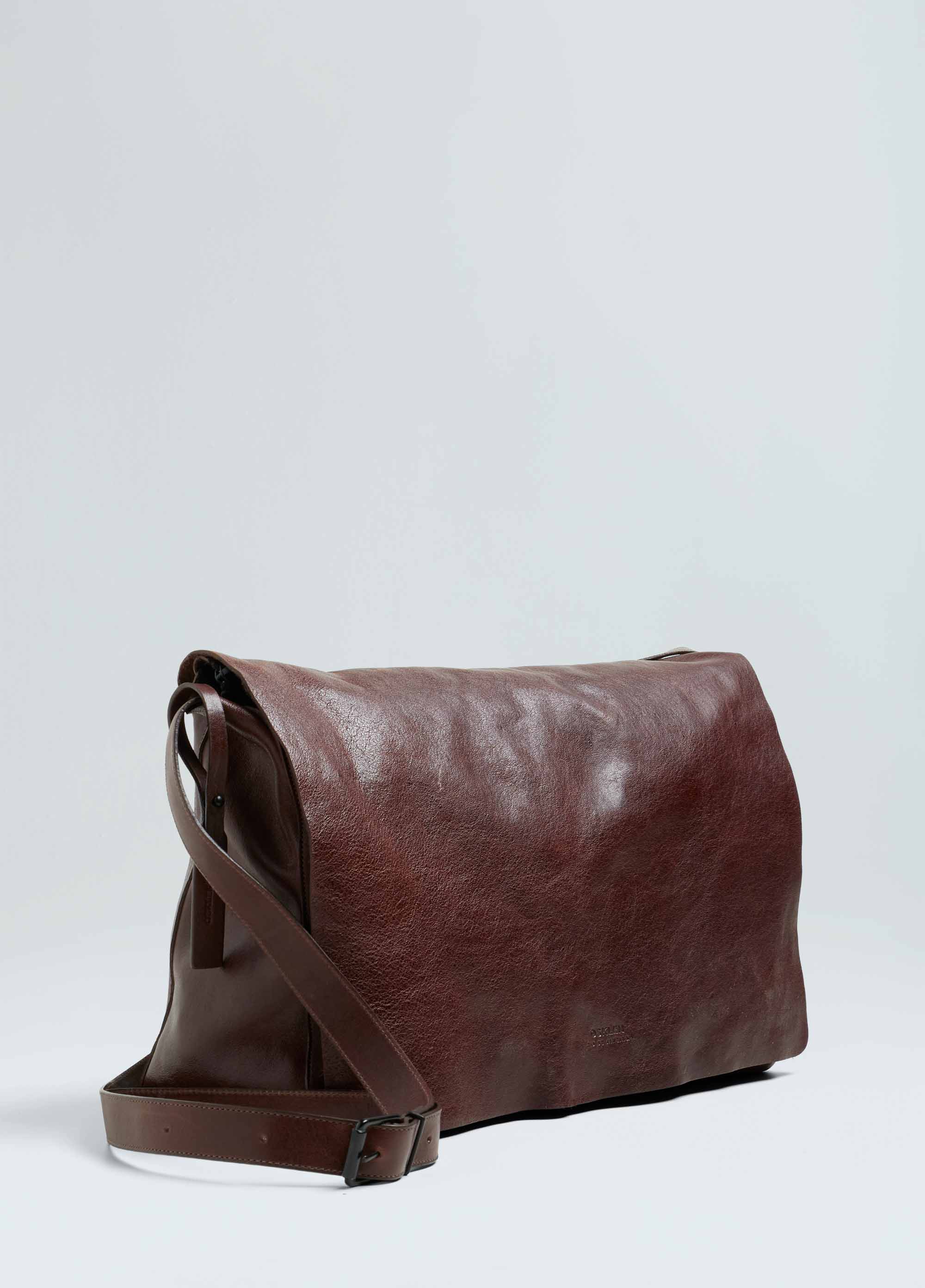 Leather crossbody e-basics bag large