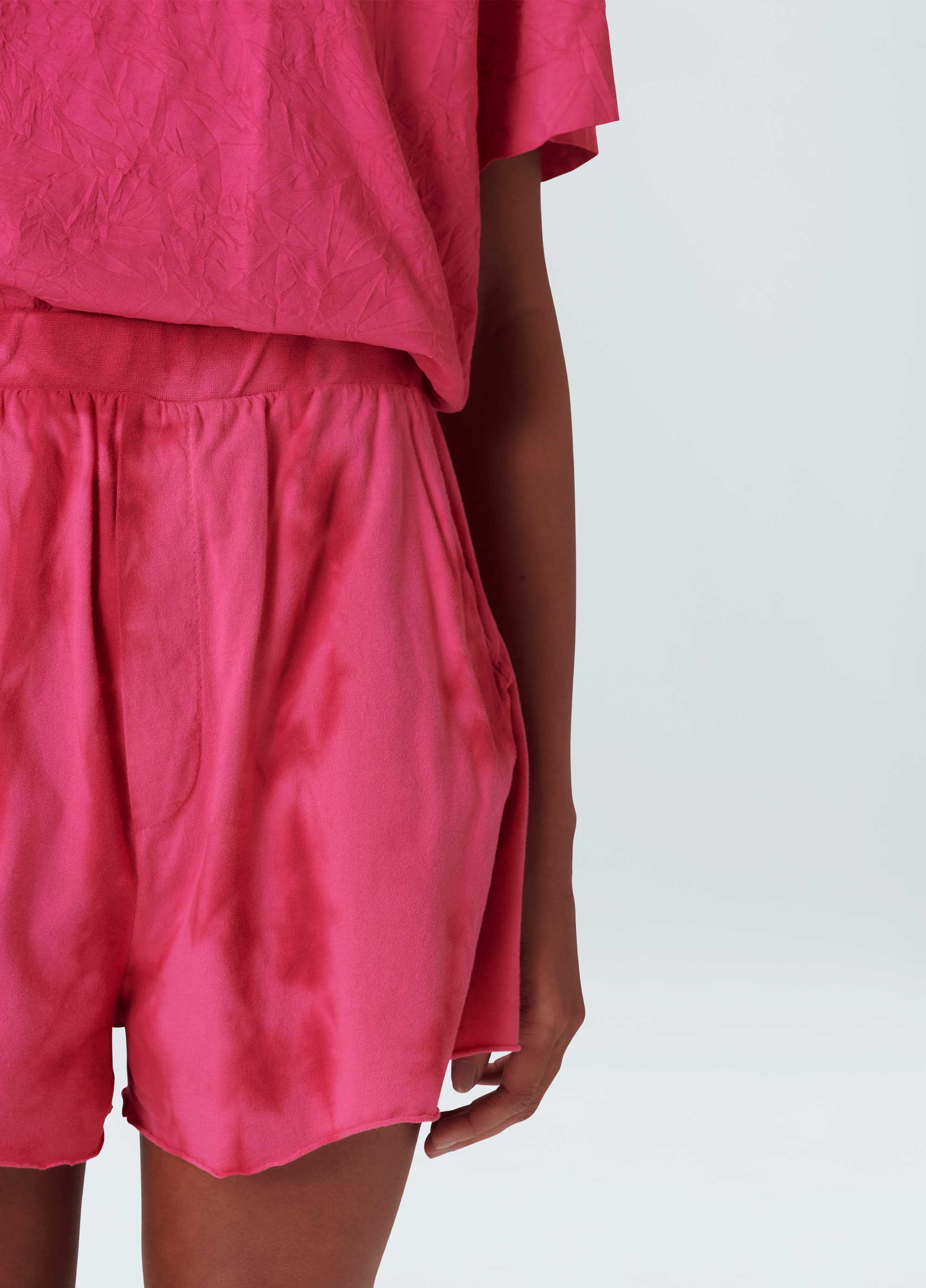 Women's tie dye pink shorts