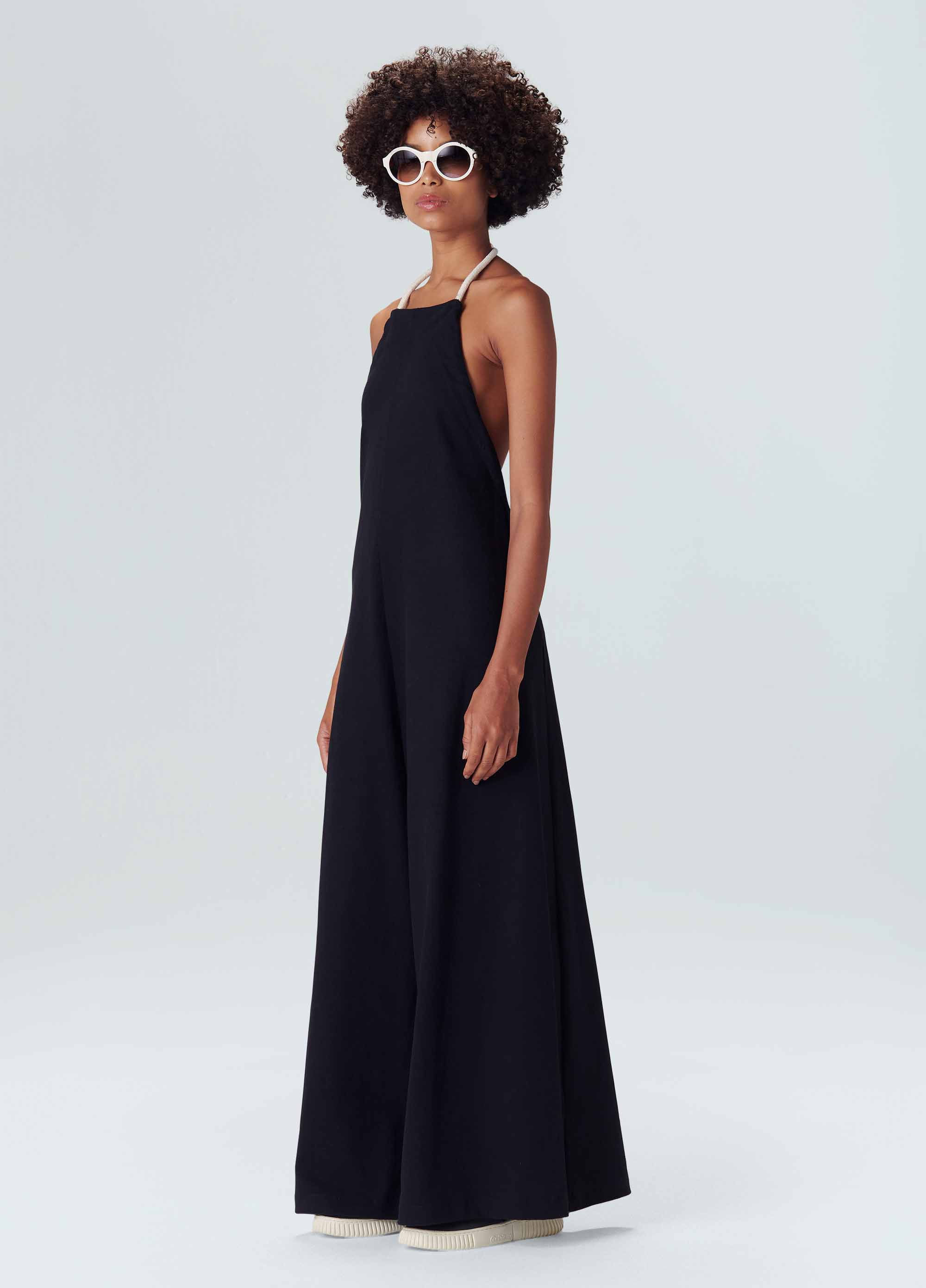 Women's naked back rope detail jumpsuit