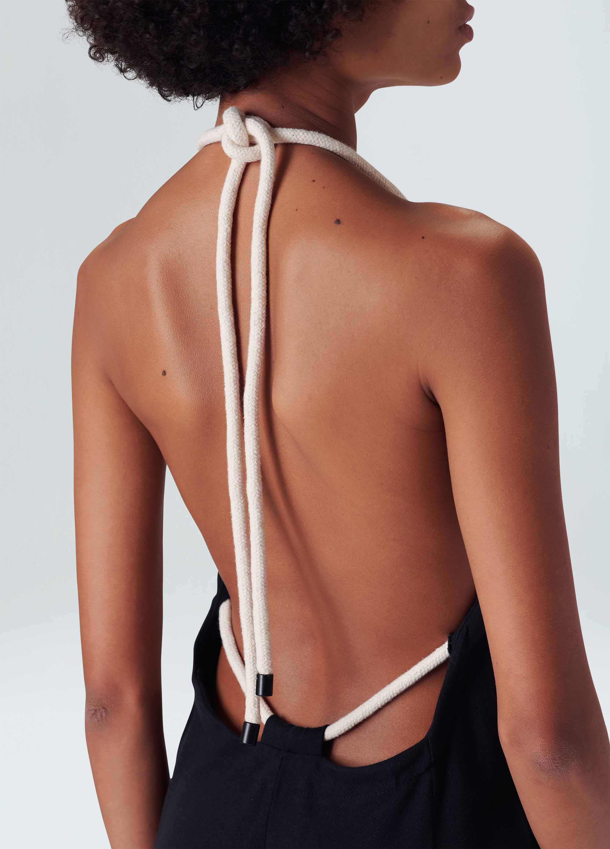 Women's naked back rope detail jumpsuit