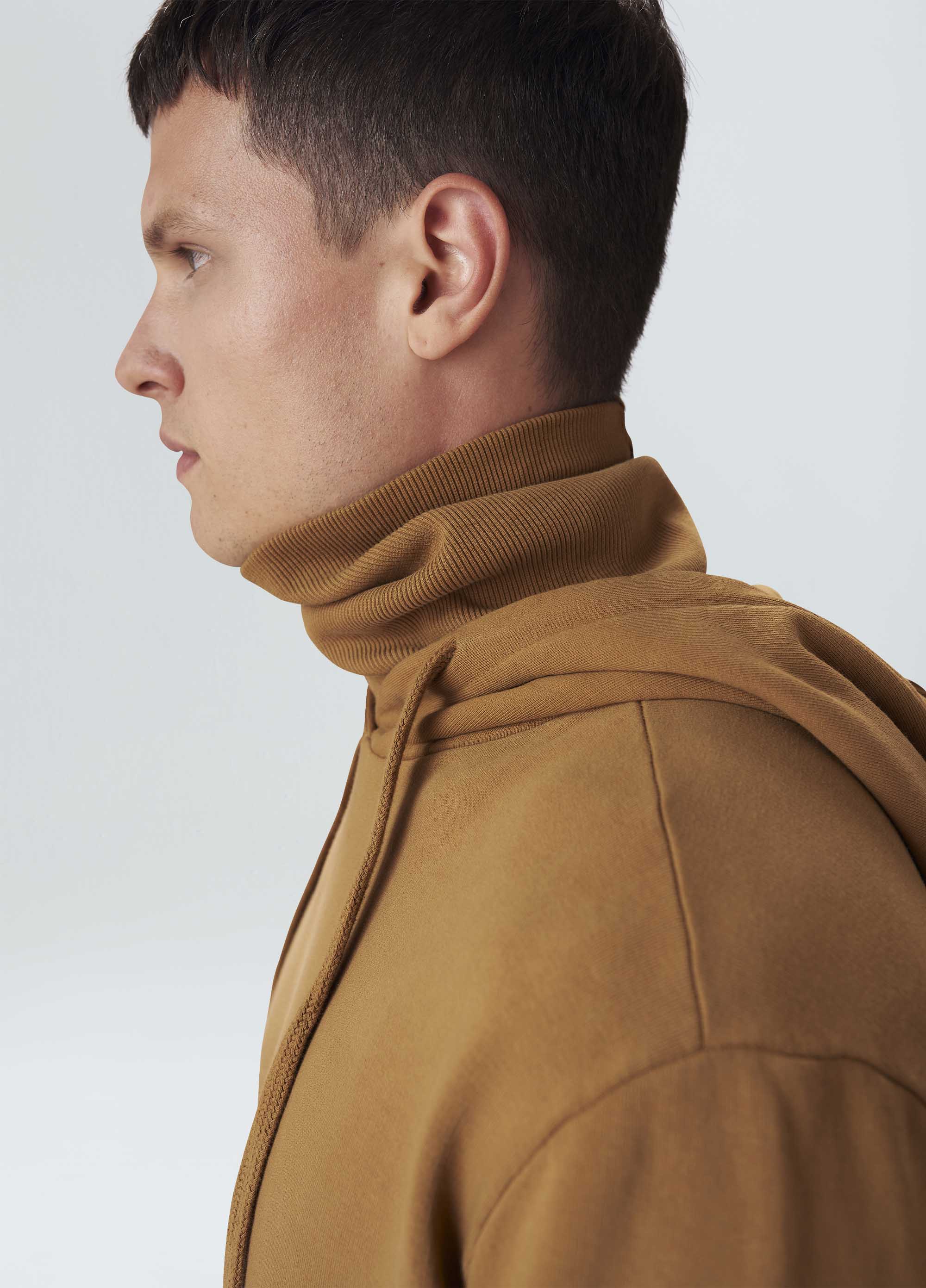 High neck solid sweatshirt
