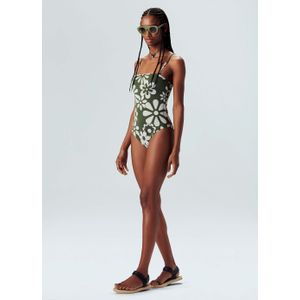 Holiday square neck swimsuit